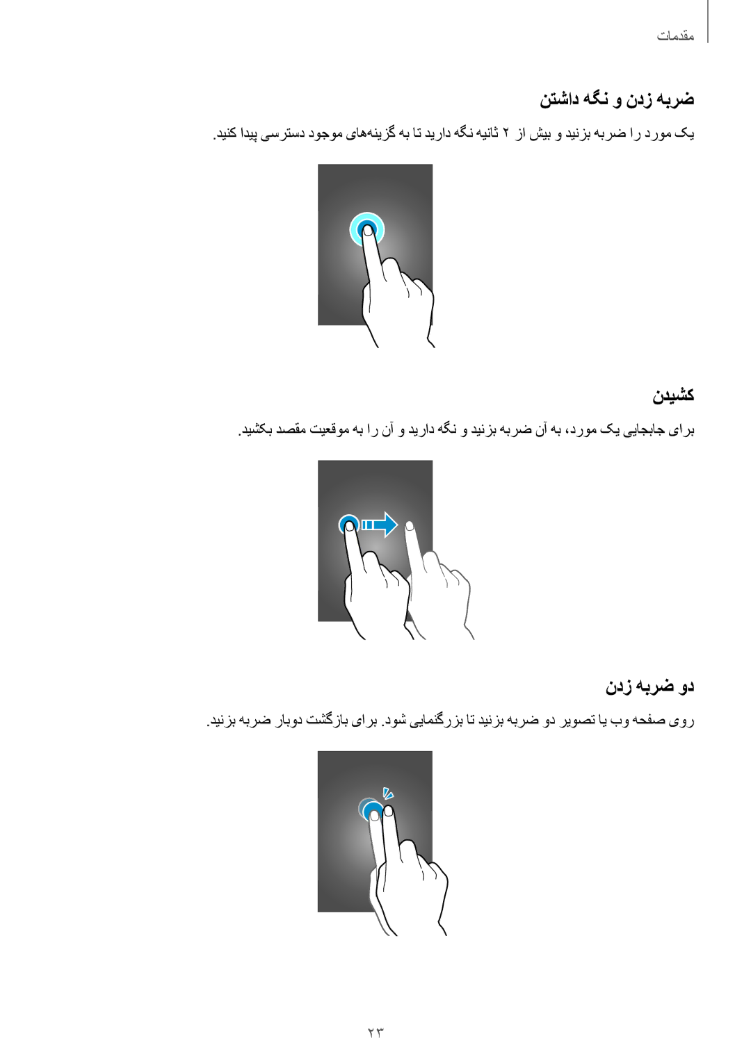 Samsung SM-A500HZKDBTC, SM-A500HZKDTUN, SM-A500HZWDCAC, SM-A500HZIDEGY manual نتشاد هگن و ندز هبرض, ندیشک, ندز هبرض ود 