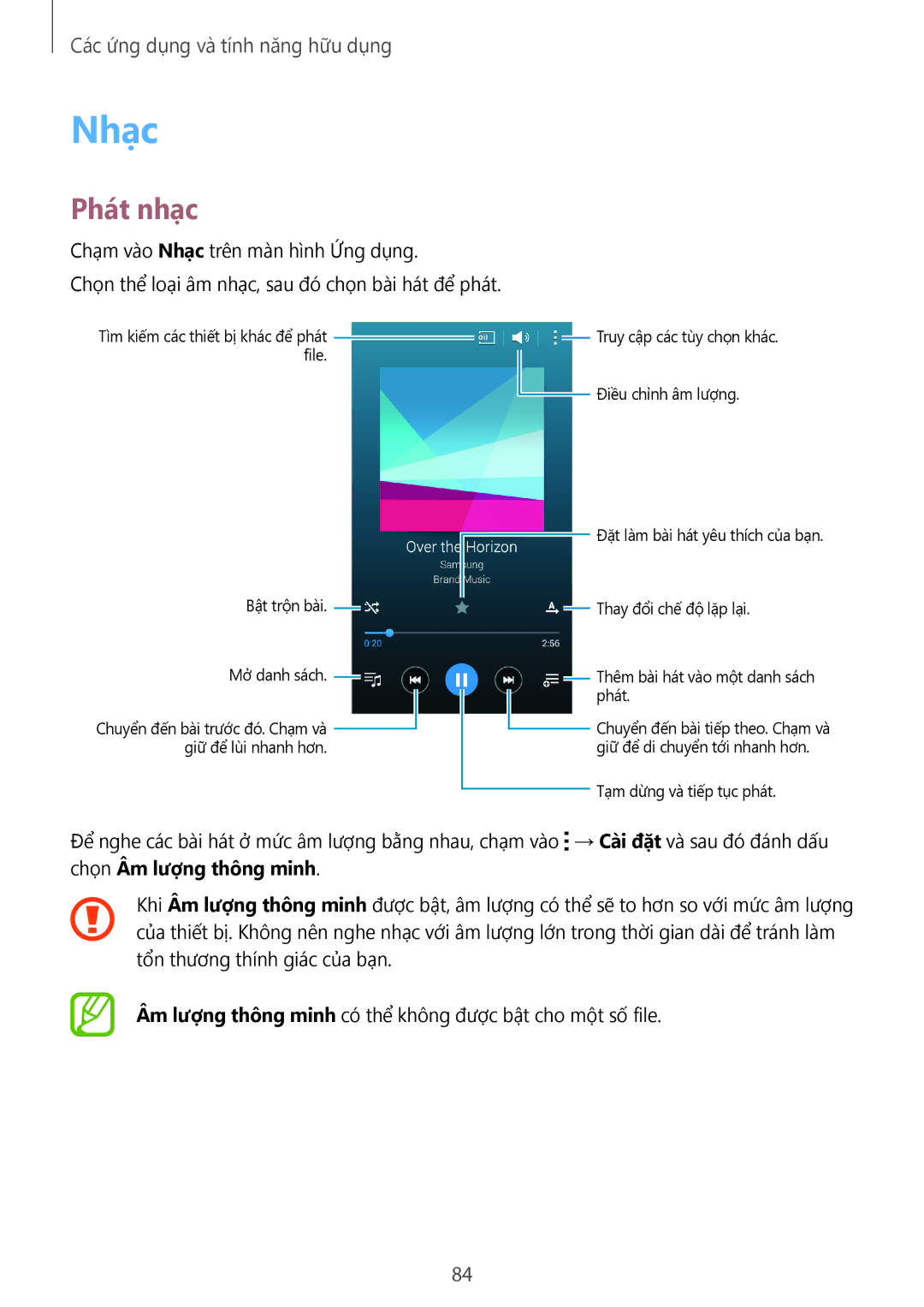 Samsung SM-A500HZKDXXV manual Nhạc, Phát nhạc 