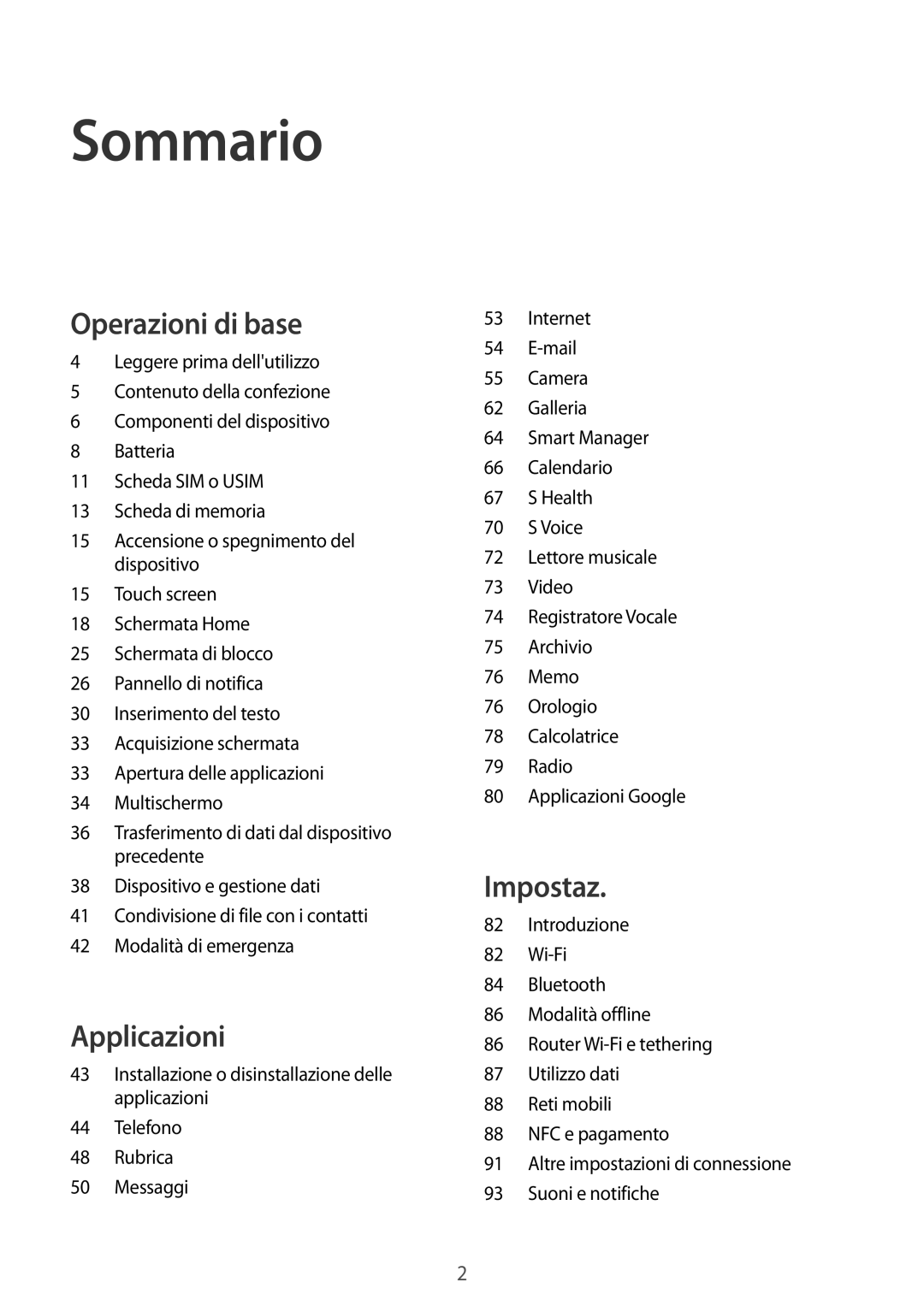 Samsung SM-A510FZKAITV, SM-A510FZDAITV, SM-A510FZWAITV manual Sommario 