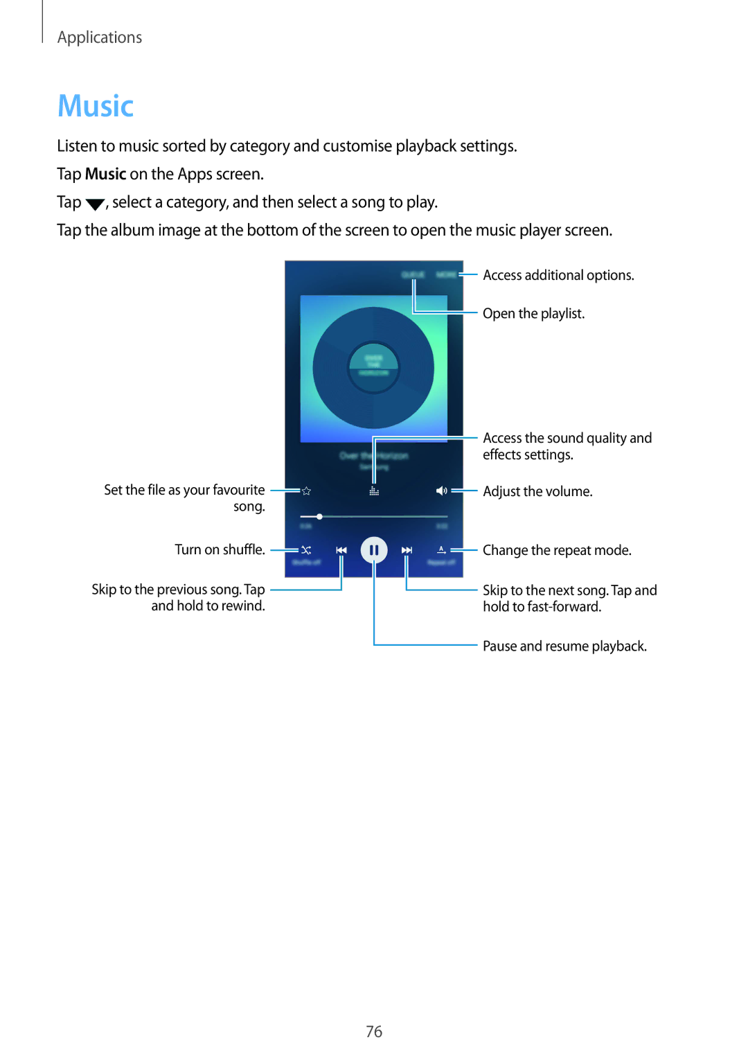 Samsung SM-A510FZKAILO manual Music 