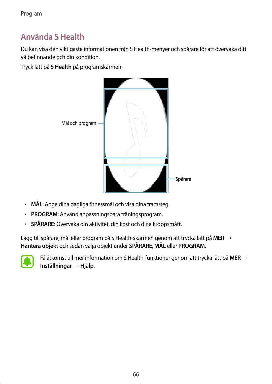 Samsung SM-A510FZKANEE, SM-A510FZWANEE, SM-A510FZDANEE manual Använda S Health 