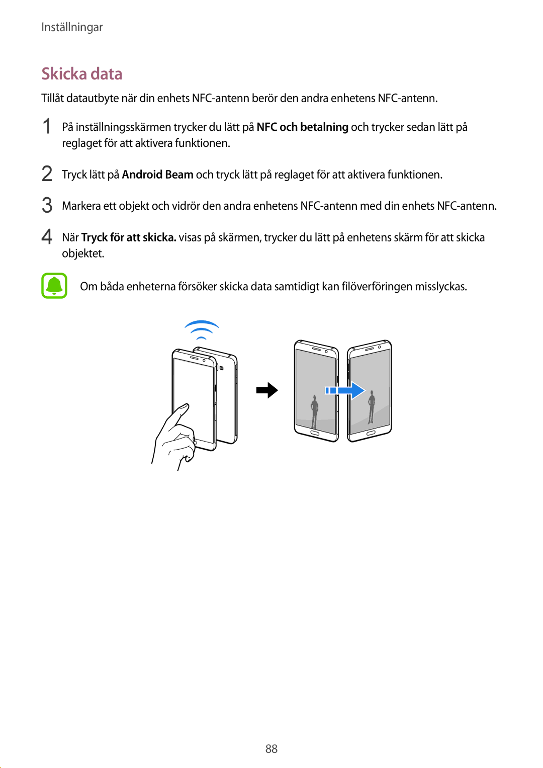 Samsung SM-A510FZWANEE, SM-A510FZKANEE, SM-A510FZDANEE manual Skicka data 