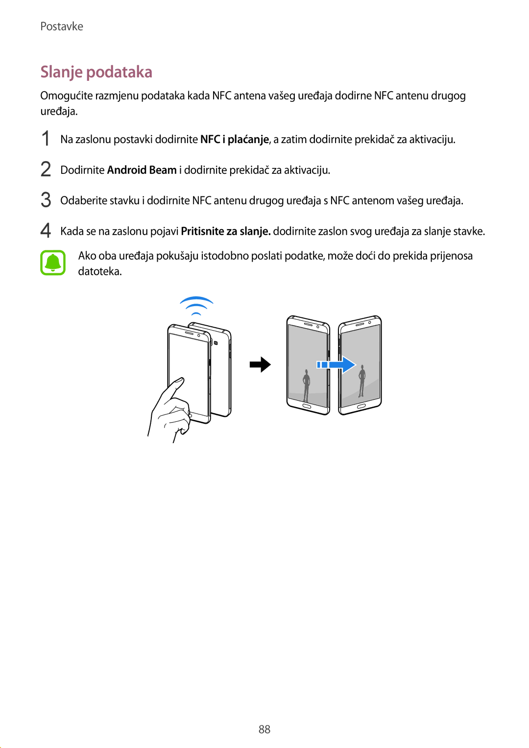 Samsung SM-A510FZKASEE manual Slanje podataka 