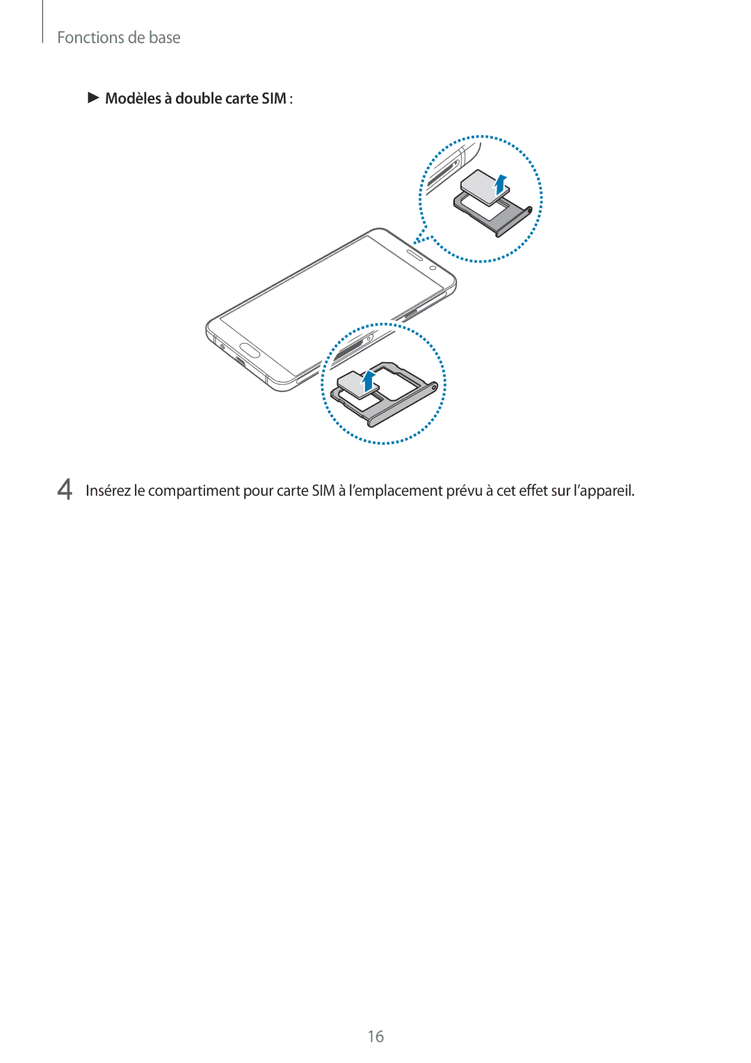 Samsung SM-A510FZKAXEF, SM-A510FZDAXEF, SM-A510FEDAXEF, SM-A510FZWAXEF manual Modèles à double carte SIM 