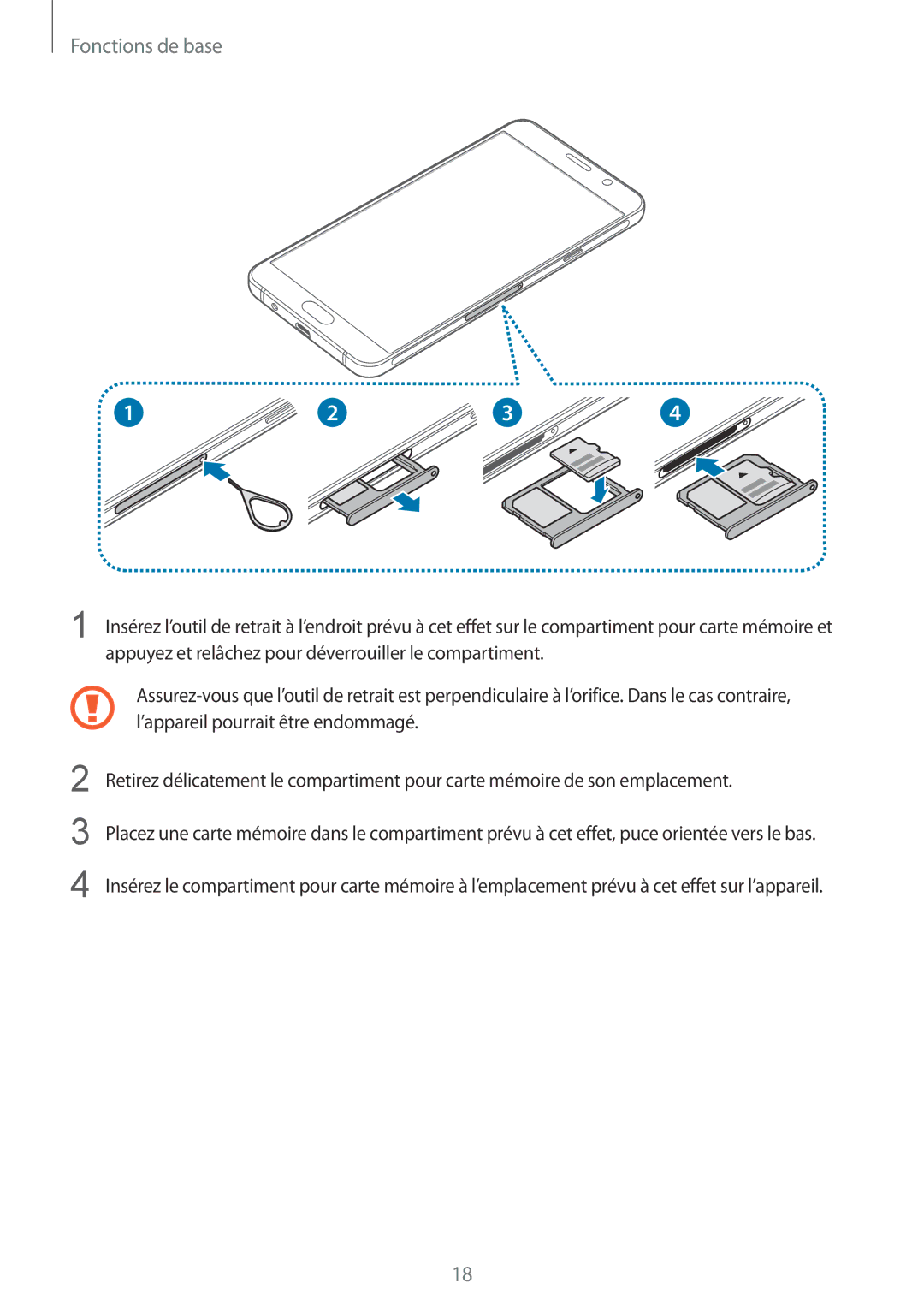 Samsung SM-A510FEDAXEF, SM-A510FZKAXEF, SM-A510FZDAXEF, SM-A510FZWAXEF manual Fonctions de base 