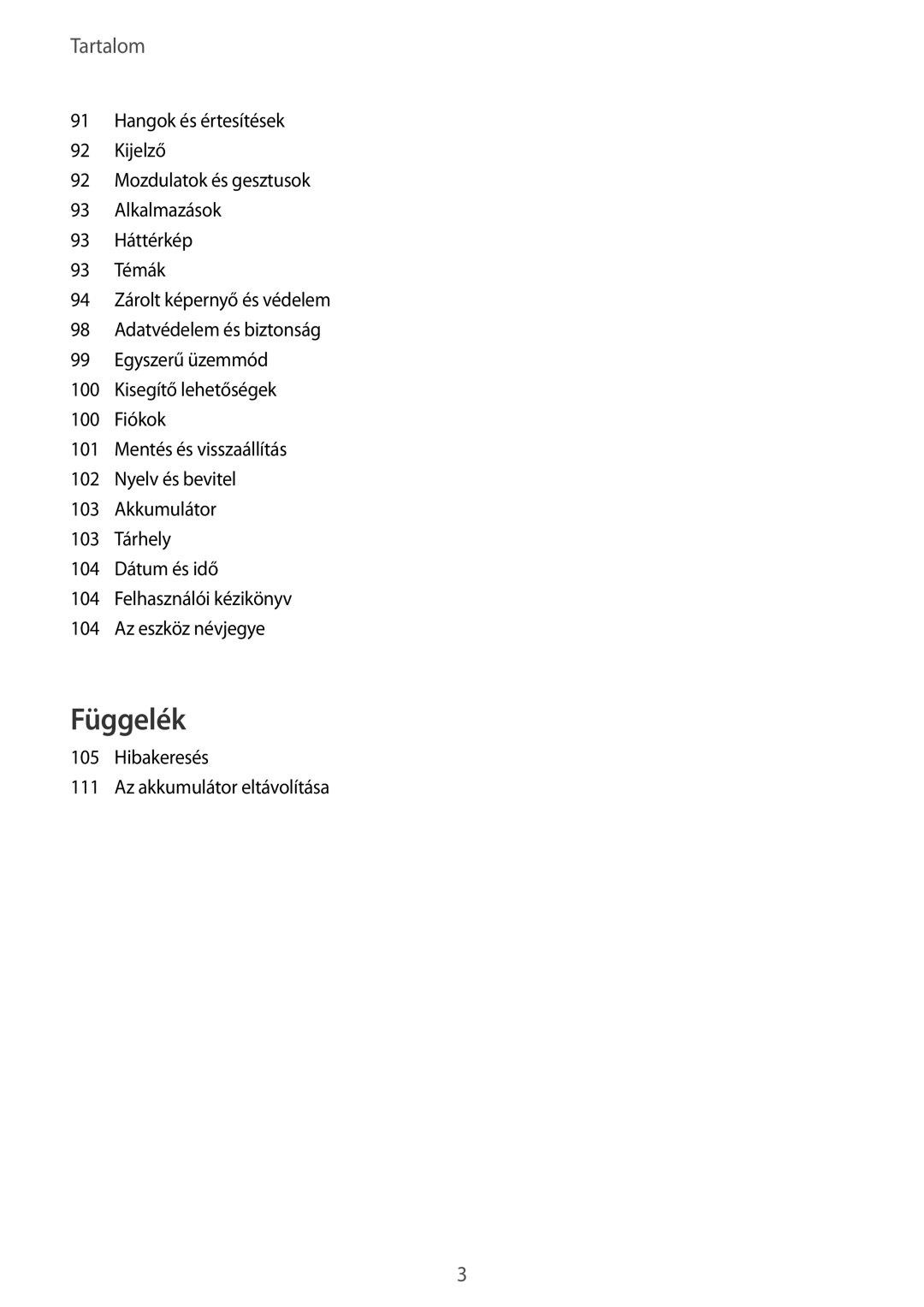 Samsung SM-A510FZWAXEH, SM-A510FZDAXEH, SM-A510FZKAXEH manual Függelék 