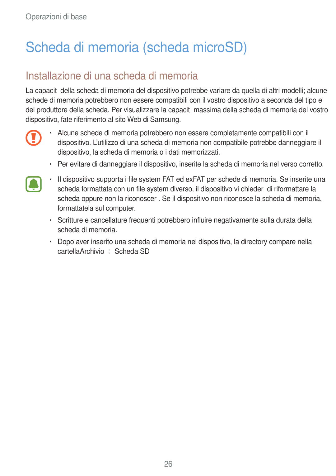 Samsung SM-A520FZKAITV, SM-A520FZBAITV manual Scheda di memoria scheda microSD, Installazione di una scheda di memoria 