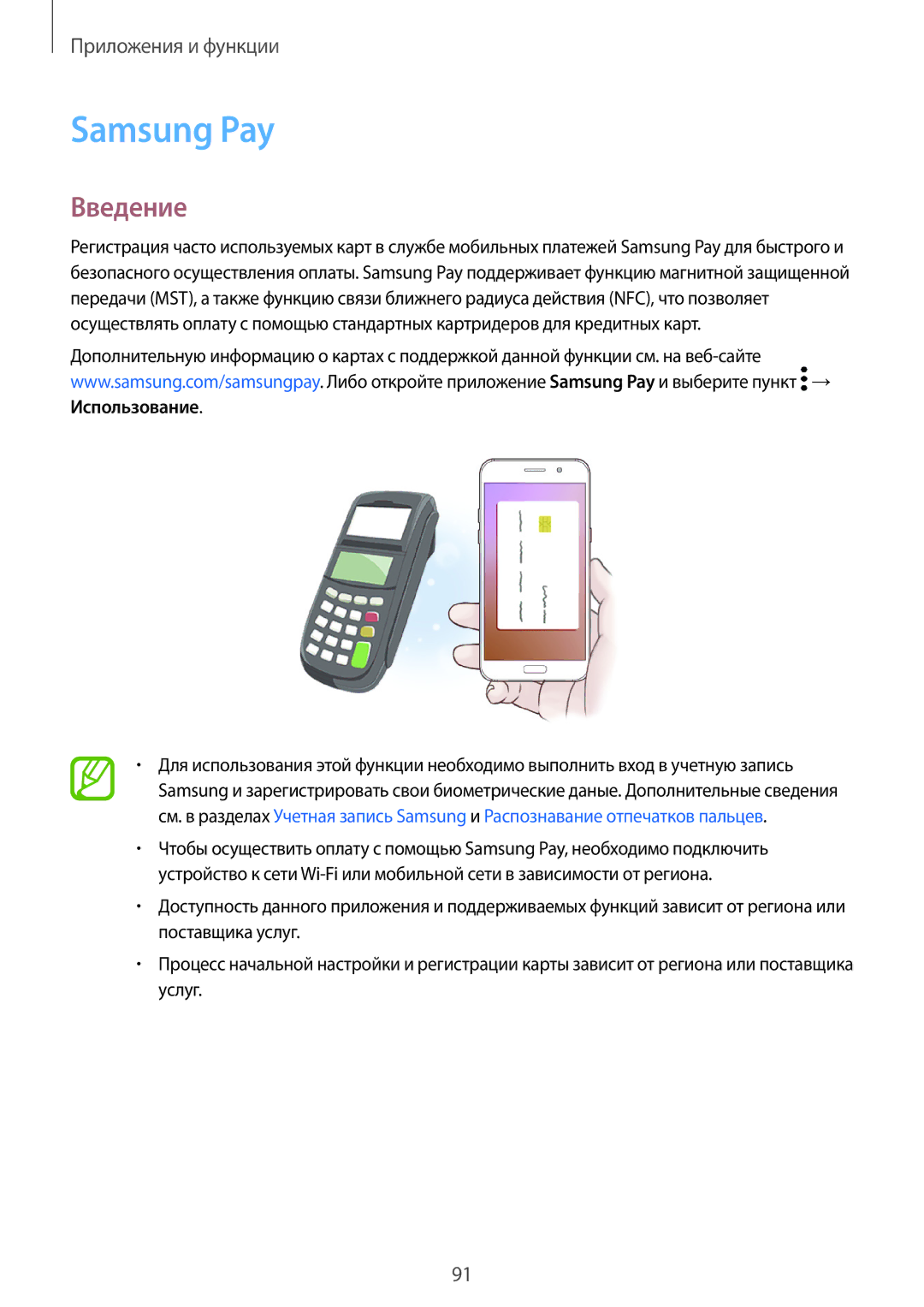 Samsung SM-A320FZKDSER, SM-A520FZBDSER, SM-A520FZDDSER, SM-A720FZBDSER, SM-A720FZDDSER, SM-A320FZBDSER Samsung Pay, Введение 