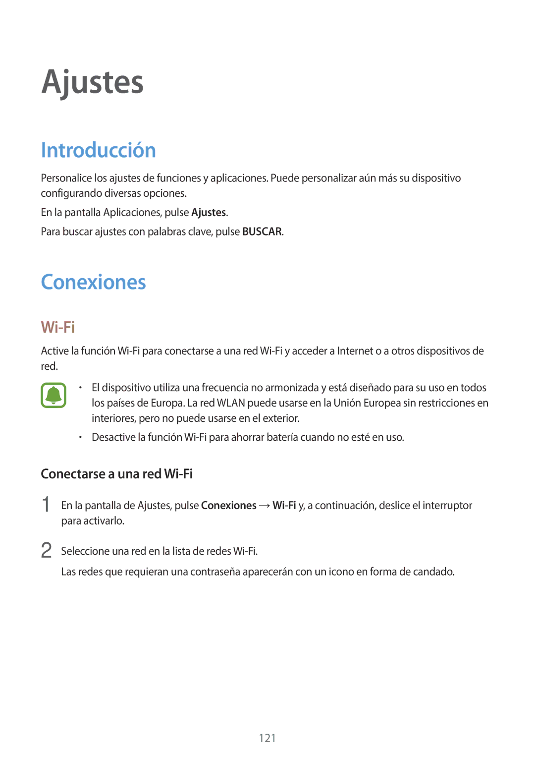 Samsung SM-A520FZKAPHE, SM-A520FZDAPHE, SM-A520FZIAPHE manual Introducción, Conexiones, Conectarse a una red Wi-Fi 