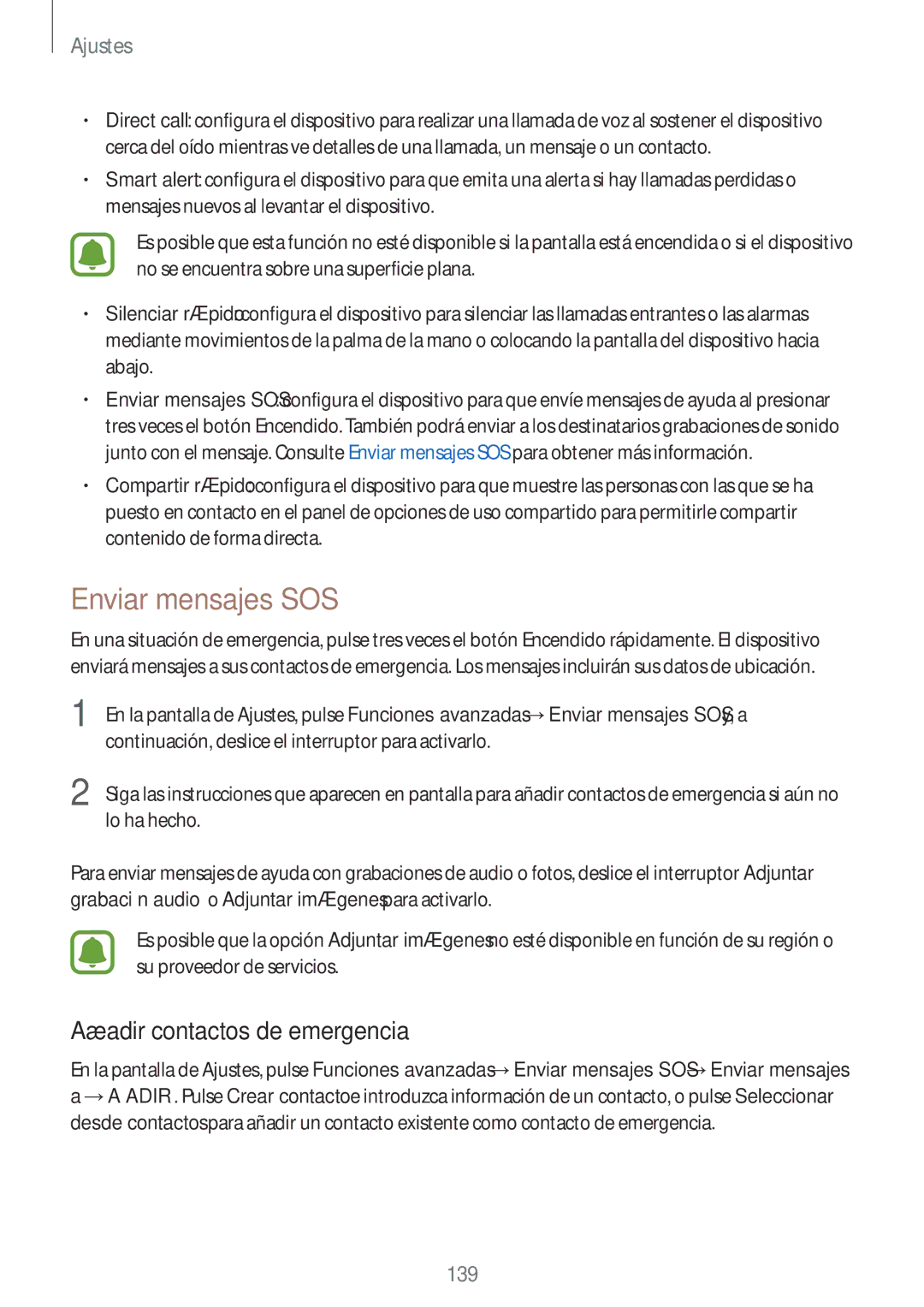 Samsung SM-A520FZBAPHE, SM-A520FZDAPHE, SM-A520FZKAPHE, SM-A520FZIAPHE Enviar mensajes SOS, Añadir contactos de emergencia 