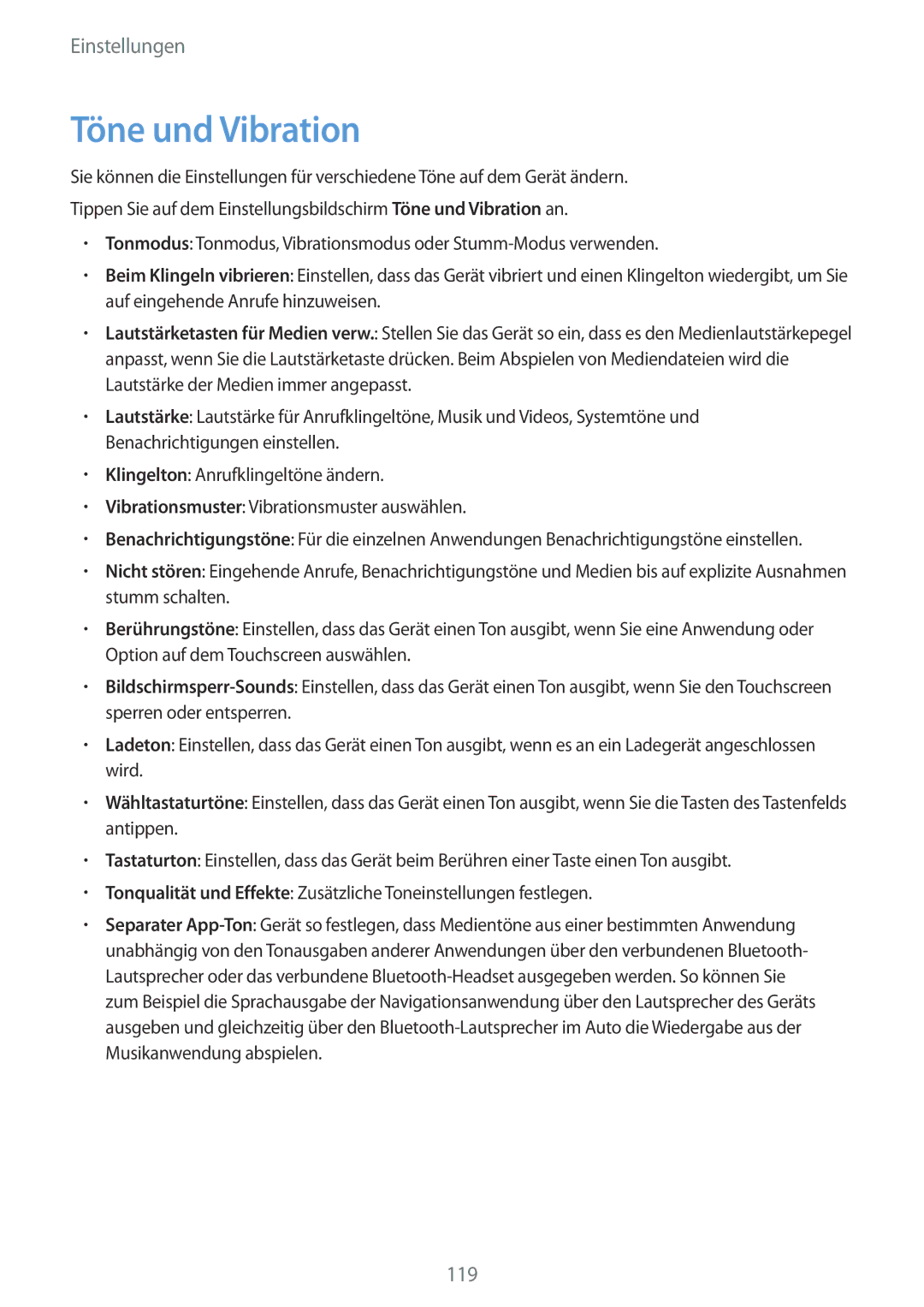 Samsung SM-A320FZBNDBT, SM-A520FZIADBT, SM-A520FZBADBT, SM-A320FZDNDBT, SM-A520FZKADBT, SM-A320FZKNDBT manual Töne und Vibration 