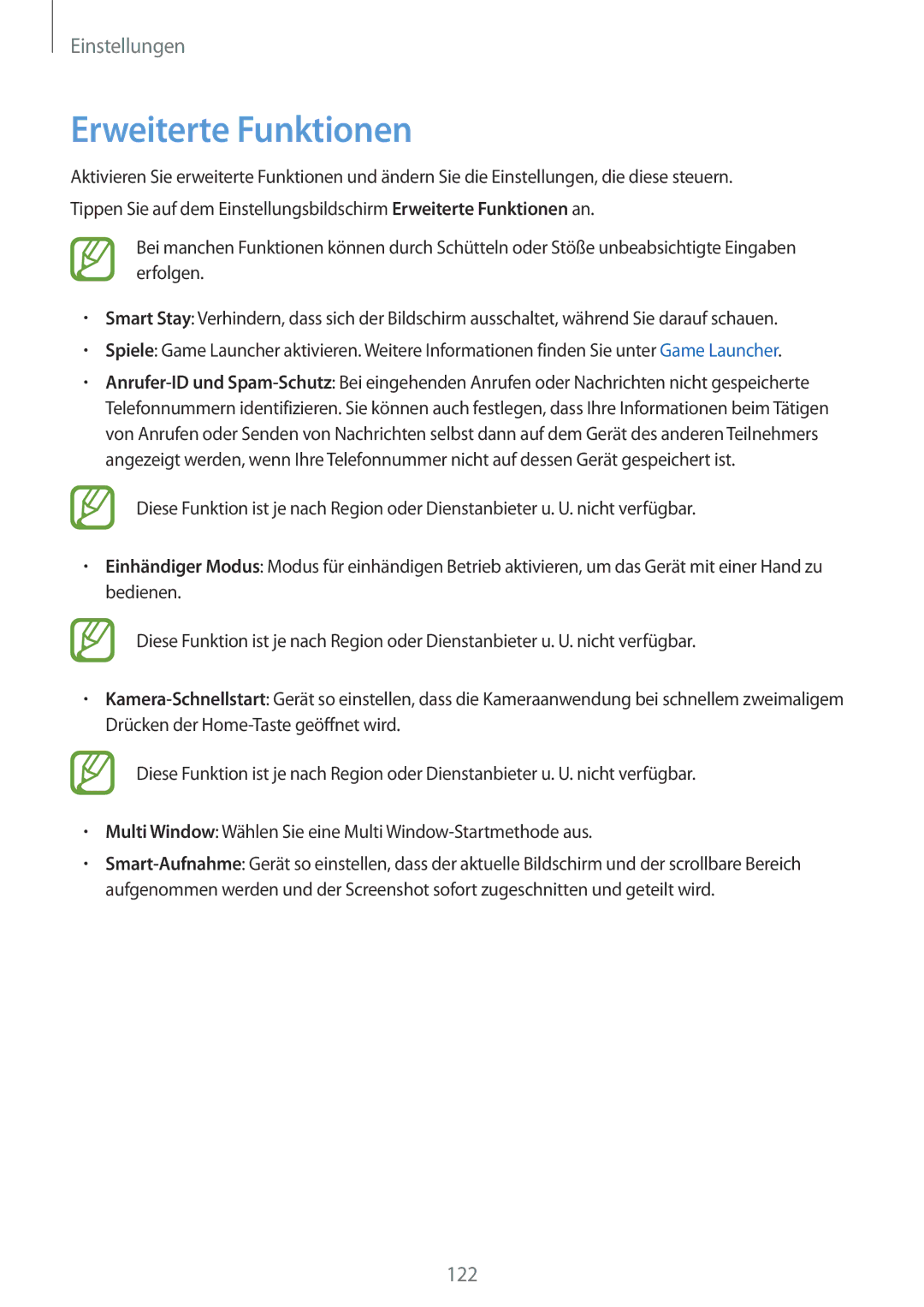 Samsung SM-A320FZDNDBT, SM-A520FZIADBT, SM-A520FZBADBT, SM-A520FZKADBT, SM-A320FZKNDBT, SM-A520FZDADBT Erweiterte Funktionen 
