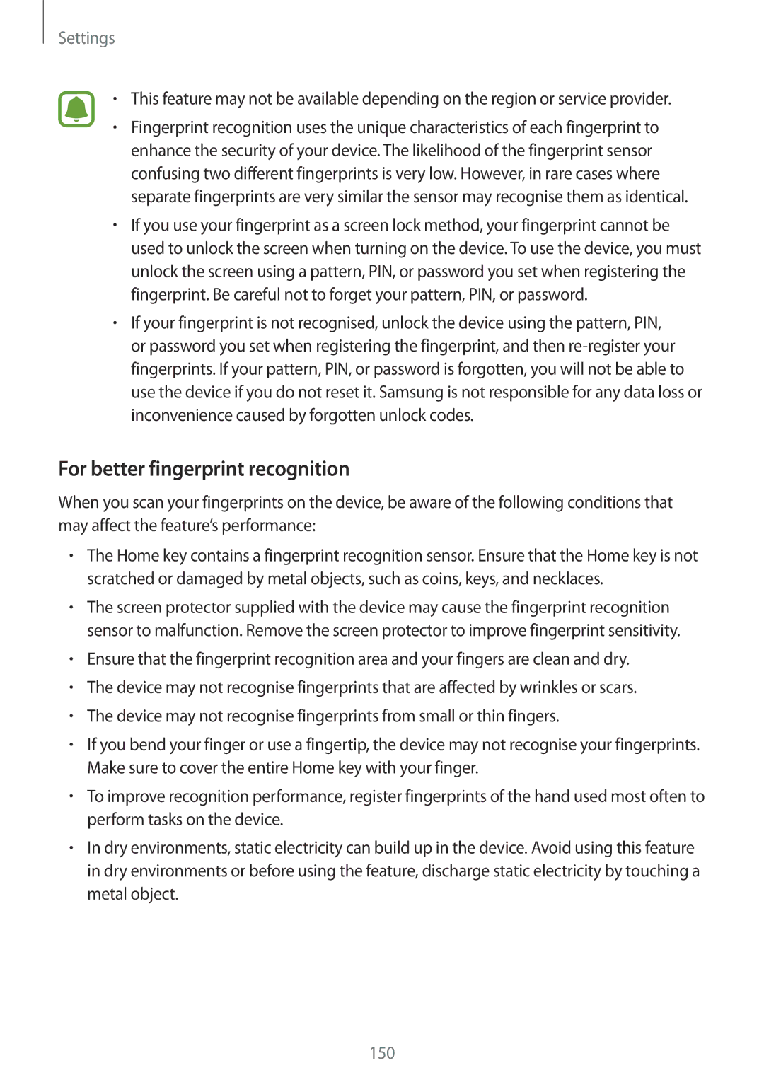 Samsung SM-A520FZKDKSA, SM-A520FZIADBT, SM-A520FZBADBT, SM-A520FZKADBT, SM-A520FZDADBT For better fingerprint recognition 