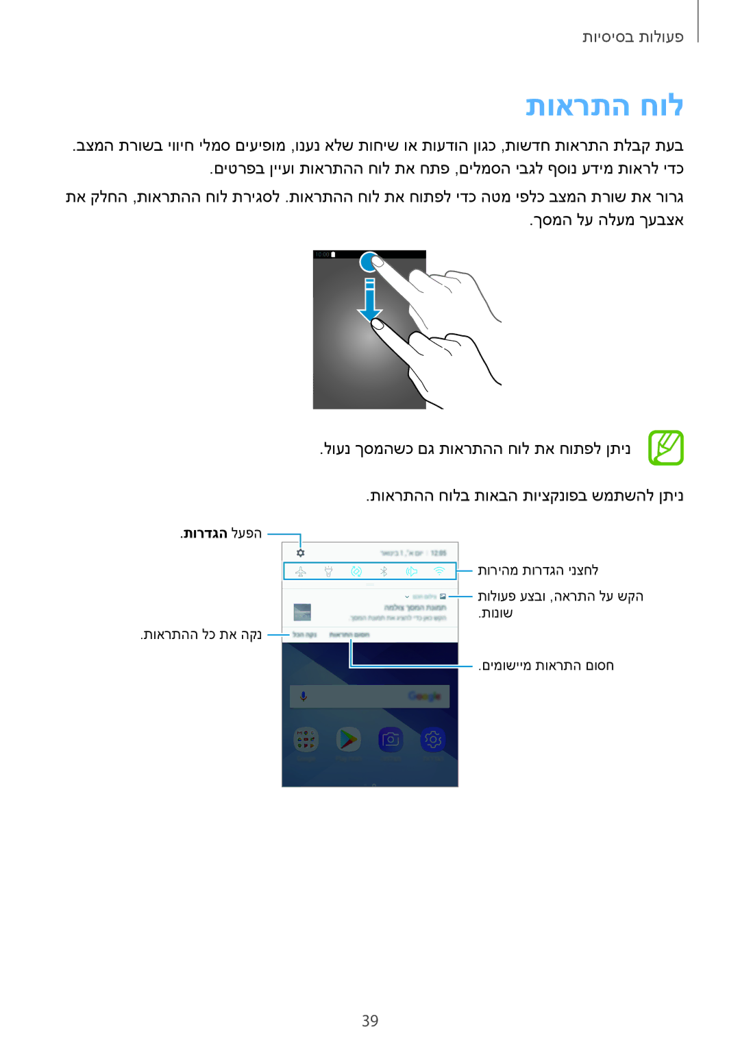 Samsung SM-A720FZDAILO, SM-A520FZKAILO manual תוארתה חול, תורדגה לעפה 