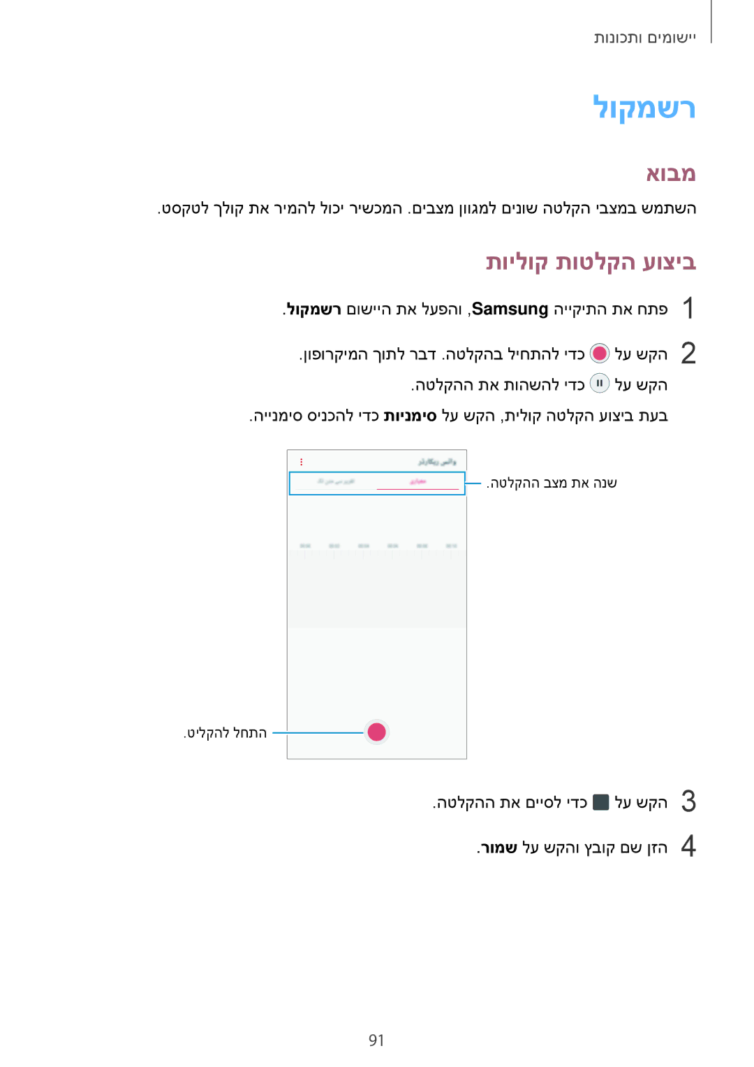 Samsung SM-A720FZDAILO, SM-A520FZKAILO manual לוקמשר, תוילוק תוטלקה עוציב 