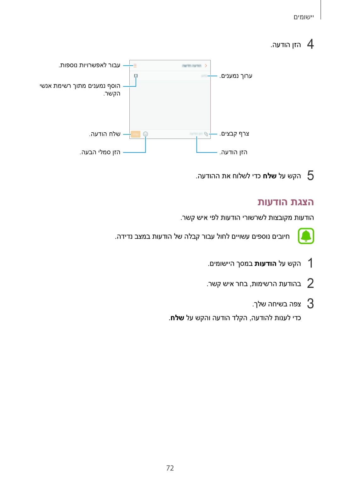 Samsung SM-A520FZKAILO, SM-A720FZDAILO manual תועדוה תגצה 