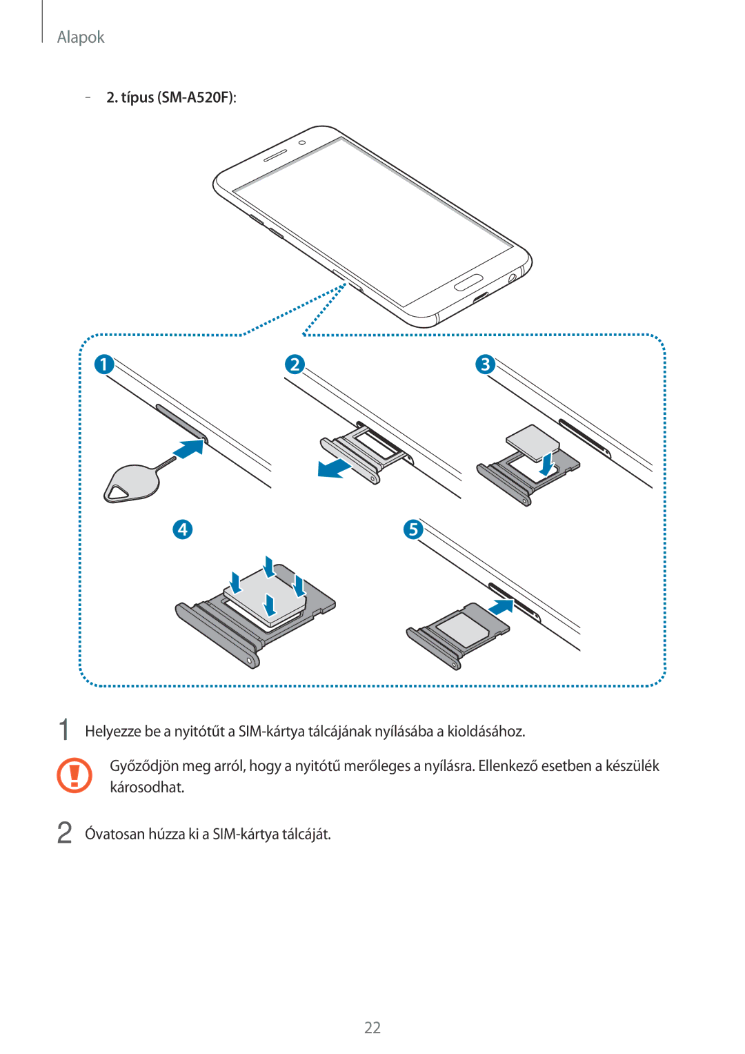 Samsung SM-A520FZKAXEH manual Károsodhat 