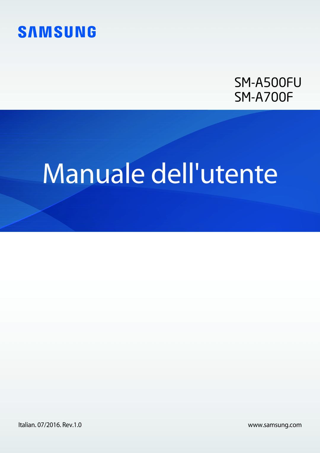 Samsung SM-A500FZWUPRT, SM-A700FZKADBT, SM-A500FZKUDPL, SM-A500FZKUDBT, SM-A500FZKUPLS manual Manuale dellutente 