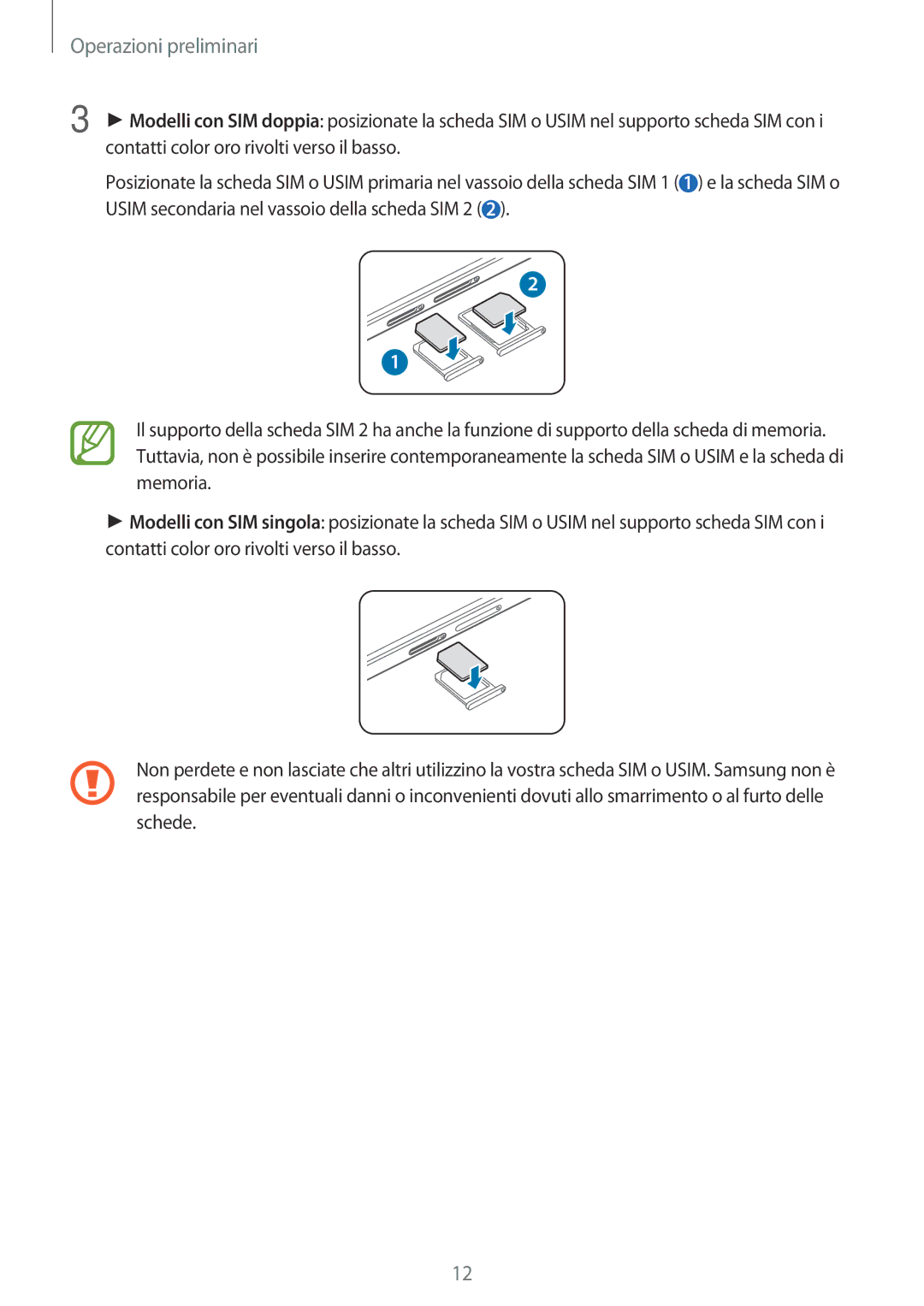 Samsung SM-A500FZWUIDE, SM-A700FZKADBT, SM-A500FZWUPRT, SM-A500FZKUDPL, SM-A500FZKUDBT, SM-A500FZKUPLS Operazioni preliminari 