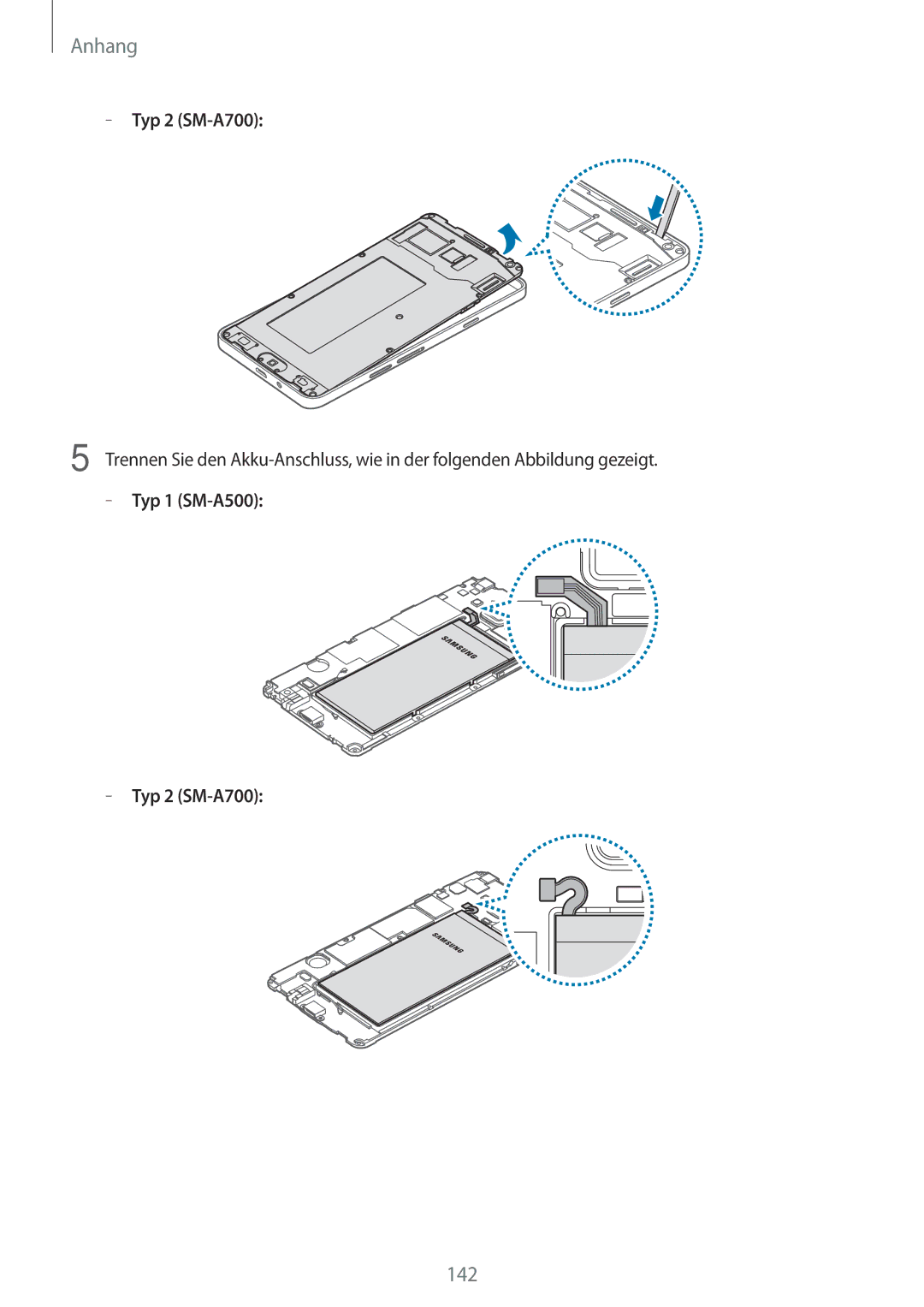 Samsung SM2A500FZWUDDE, SM-A700FZKADBT, SM-A700FZKACYO, SM-A500FZWUPRT, SM-A500FZWUDDE, SM-A500FZWUATO, SM-A500FZKUDPL manual 142 