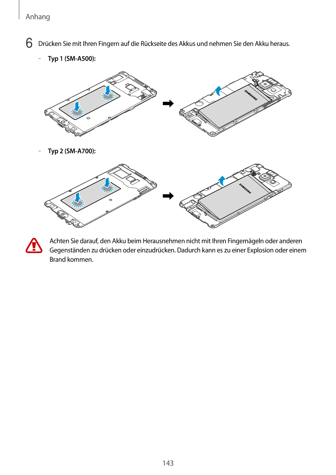Samsung SM-A500FZWUXEF, SM-A700FZKADBT, SM-A700FZKACYO, SM-A500FZWUPRT, SM-A500FZWUDDE, SM-A500FZWUATO, SM-A500FZKUDPL manual 143 