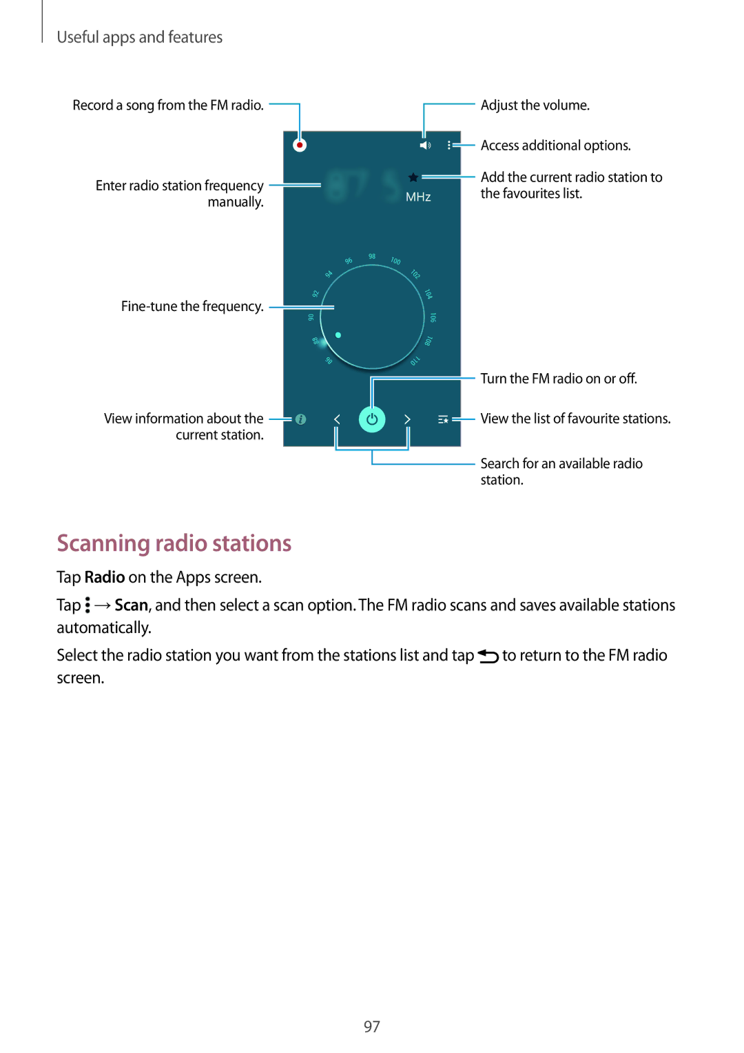 Samsung SM-A700FZKAXEO, SM-A700FZKADBT, SM-A700FZKACYO, SM-A700FZWATPH, SM-A700FZDASEB, SM-A700FZDATPH Scanning radio stations 