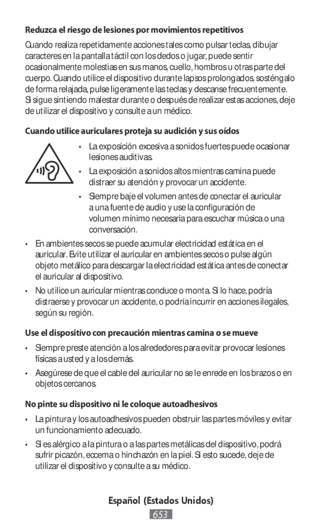 Samsung SM-A700FZDATPH, SM-A700FZKADBT, SM-A700FZKACYO manual Reduzca el riesgo de lesiones por movimientos repetitivos 