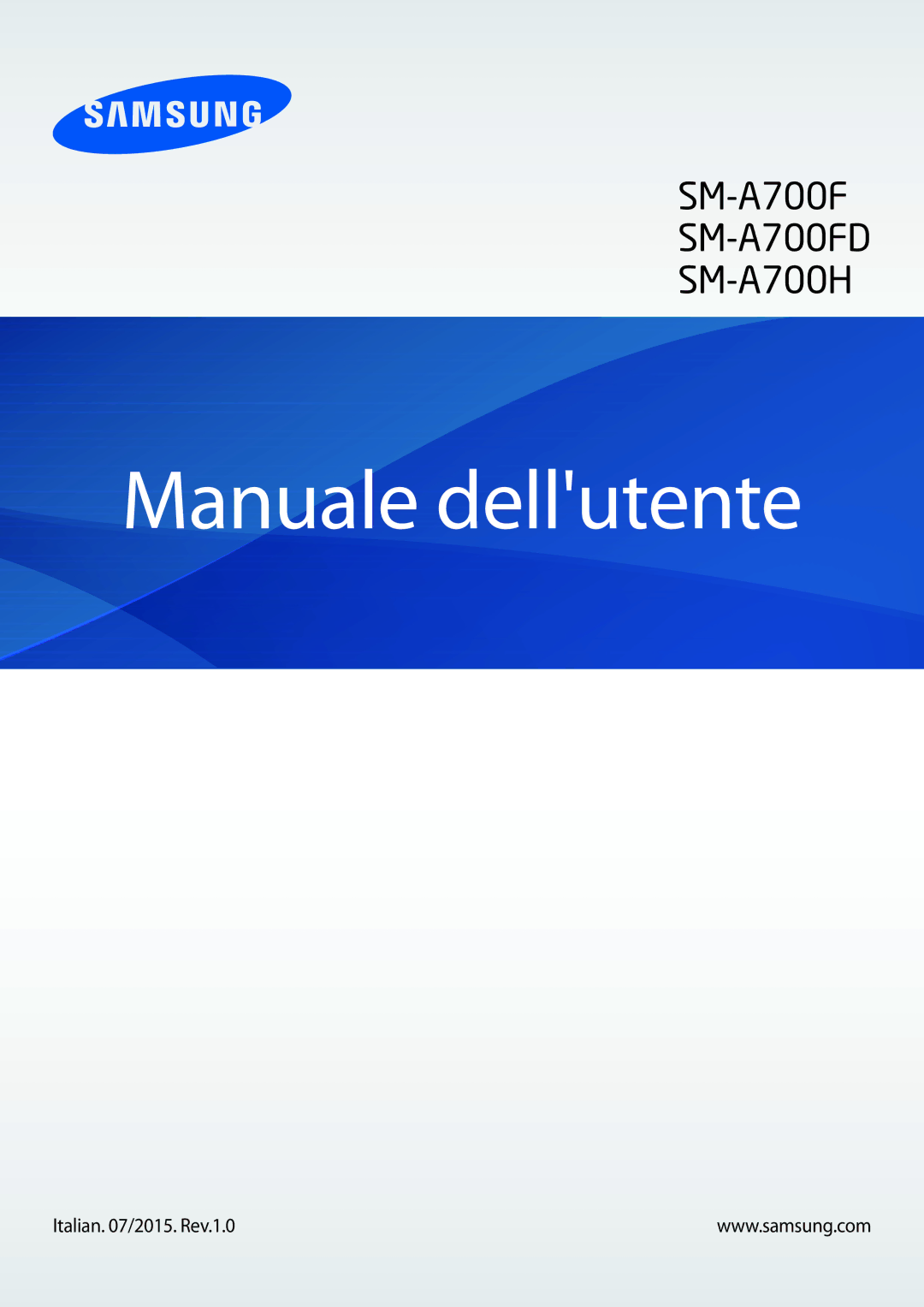 Samsung SM-A700FZWADBT, SM-A700FZKADBT, SM-A700FZWAXEF, SM-A700FZDASEE, SM-A700FZKAXEO manual Manuale dellutente 