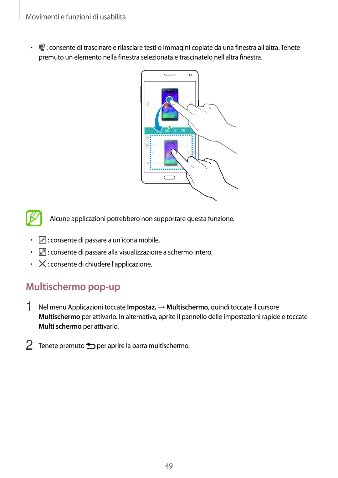 Samsung SM-A700FZWADBT, SM-A700FZKADBT, SM-A700FZWAXEF, SM-A700FZDASEE, SM-A700FZKAXEO, SM-A700FZKASEE Multischermo pop-up 