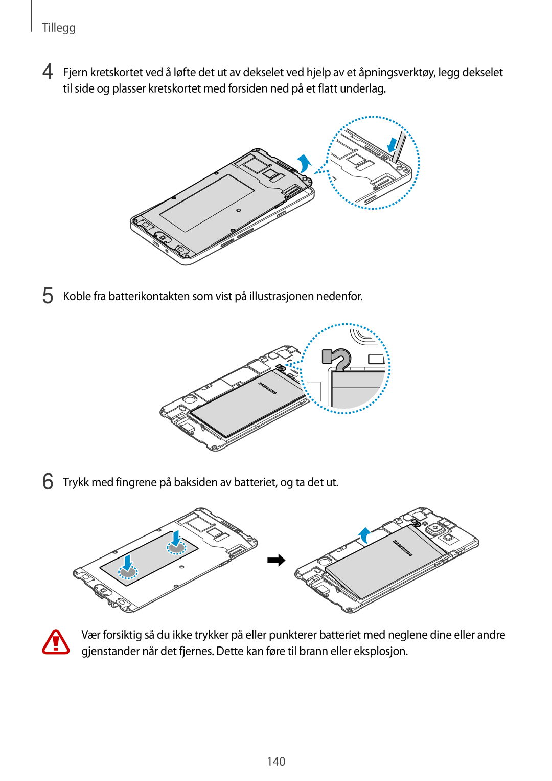 Samsung SM-A700FZWANEE, SM-A700FZKANEE, SM-A700FZDANEE manual 140 