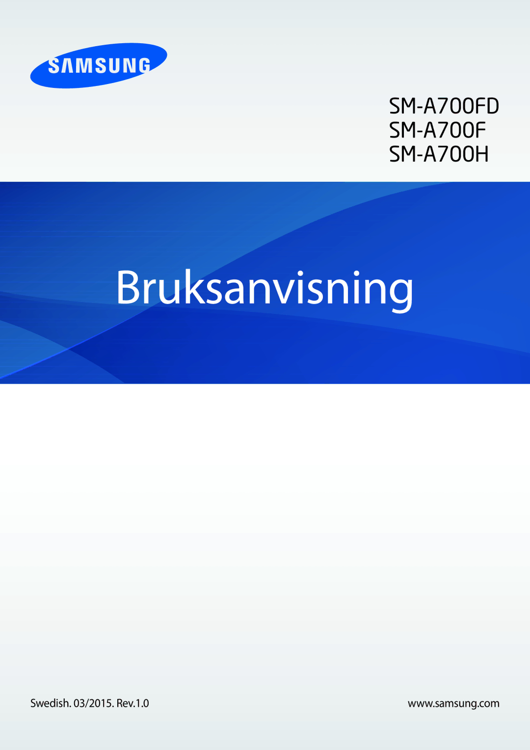 Samsung SM-A700FZDANEE, SM-A700FZKANEE, SM-A700FZWANEE manual Brukerhåndbok, Norwegian /2015. Rev.1.0 