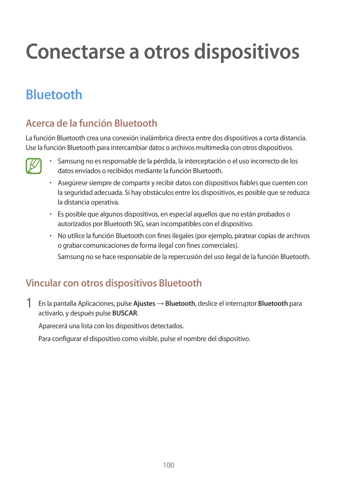 Samsung SM-A700FZKAPHE manual Acerca de la función Bluetooth, Vincular con otros dispositivos Bluetooth 