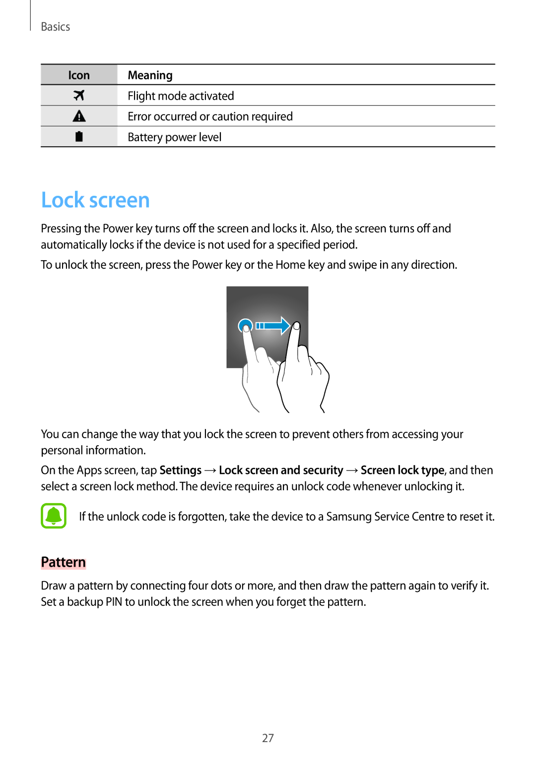 Samsung SM-A710FZDFXXV, SM-A710FZDFKSA, SM-A710FZKFKSA, SM-A710FZWFKSA, SM-A710FZKFXXV, SM-A710FEDFXXV Lock screen, Pattern 