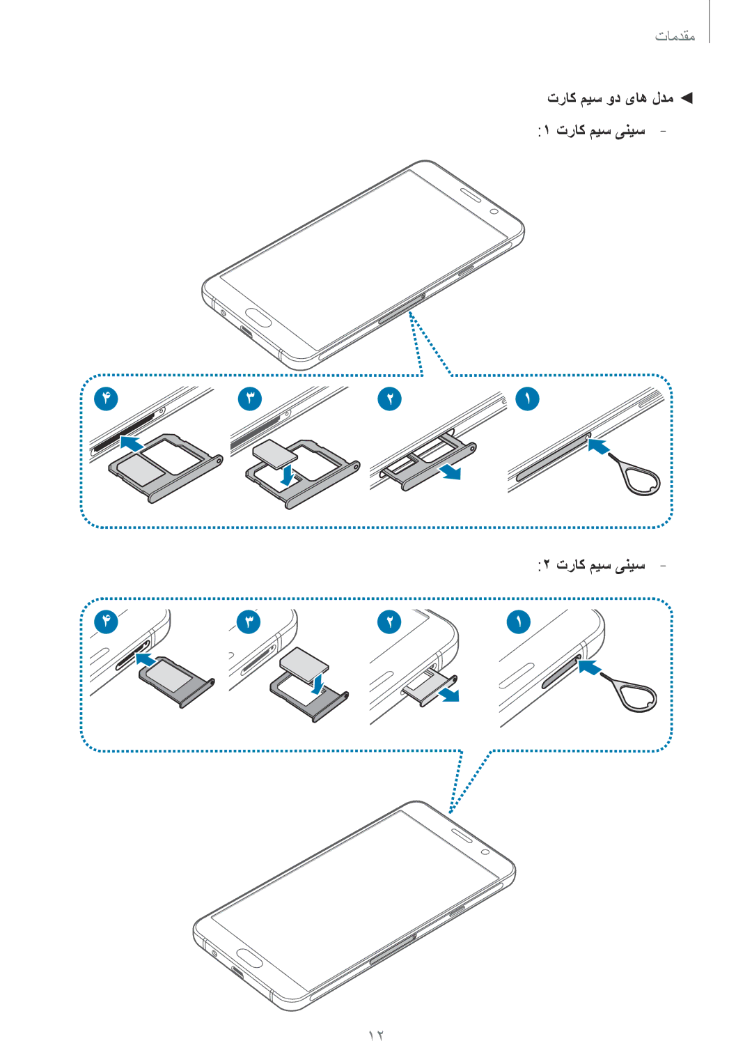 Samsung SM-A710FZDFKSA, SM-A710FZKFKSA, SM-A710FZWFKSA manual تراک میس ود یاه لدم 1 تراک میس ینیس 