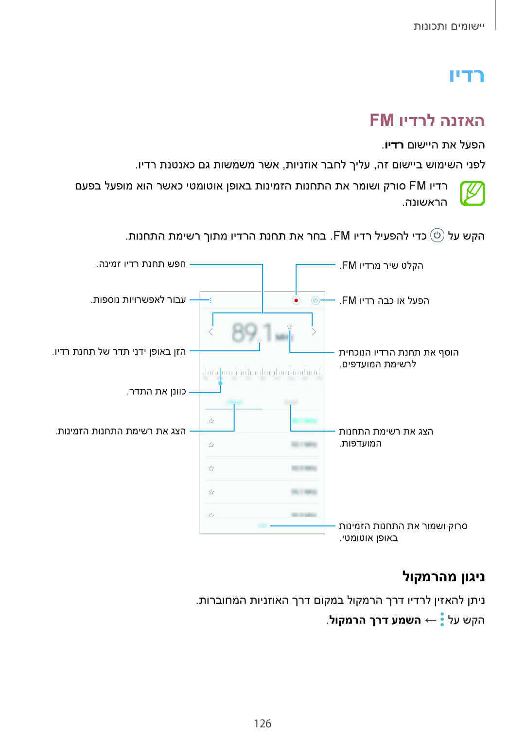 Samsung SM-A730FZKEILO, SM-A730FZVEILO, SM-A730FZDEILO Fm וידרל הנזאה, לוקמרהמ ןוגינ, 126, לוקמרה ךרד עמשה ← לע שקה 