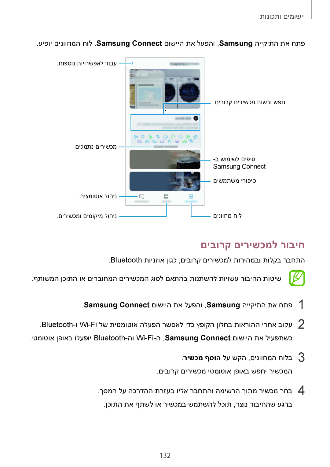 Samsung SM-A730FZKEILO, SM-A730FZVEILO, SM-A730FZDEILO, SM-A530FZVEILO, SM-A530FZKEILO manual םיבורק םירישכמל רוביח, 132 