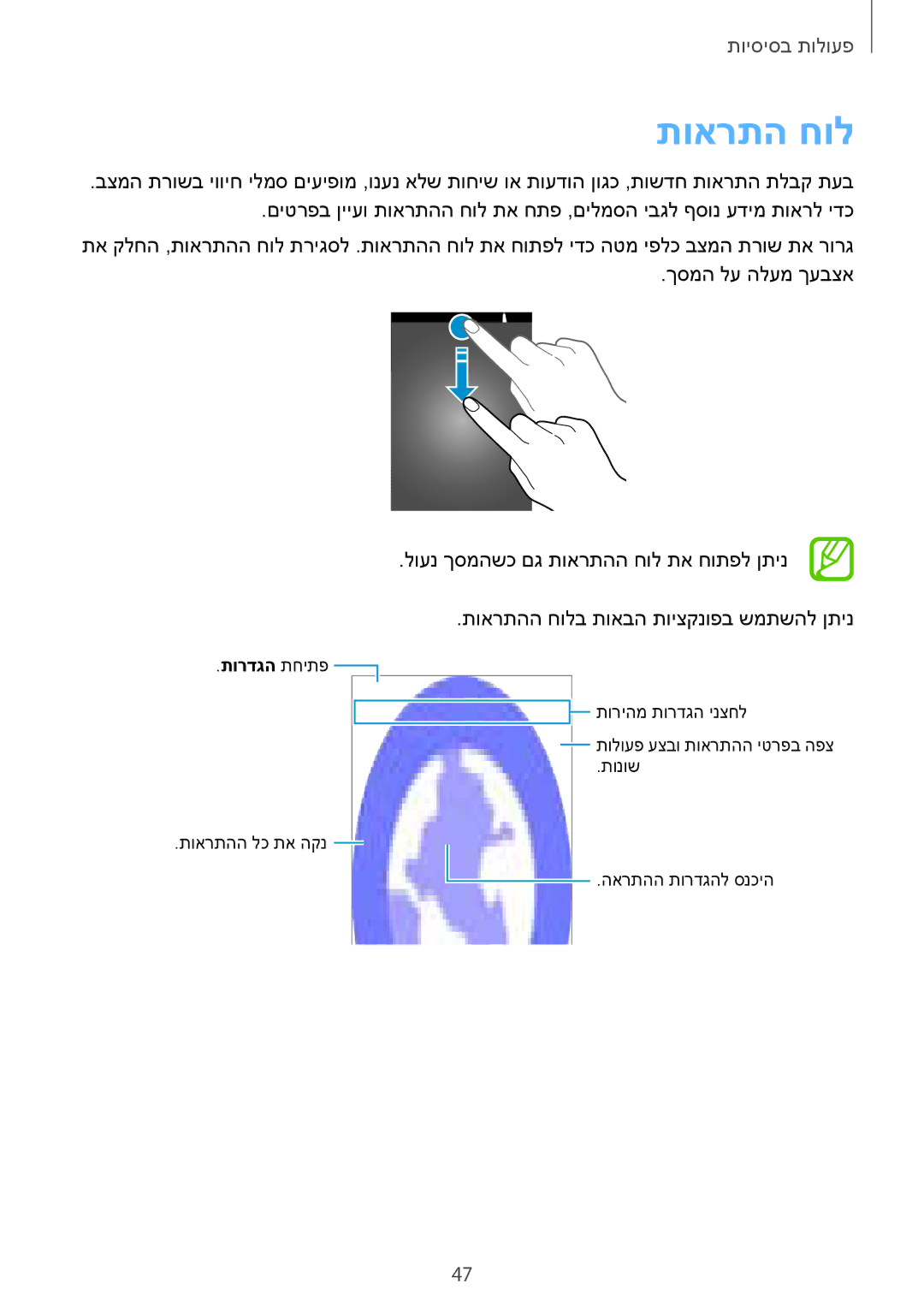 Samsung SM-A530FZDEILO, SM-A730FZKEILO, SM-A730FZVEILO, SM-A730FZDEILO, SM-A530FZVEILO, SM-A530FZKEILO manual תוארתה חול 