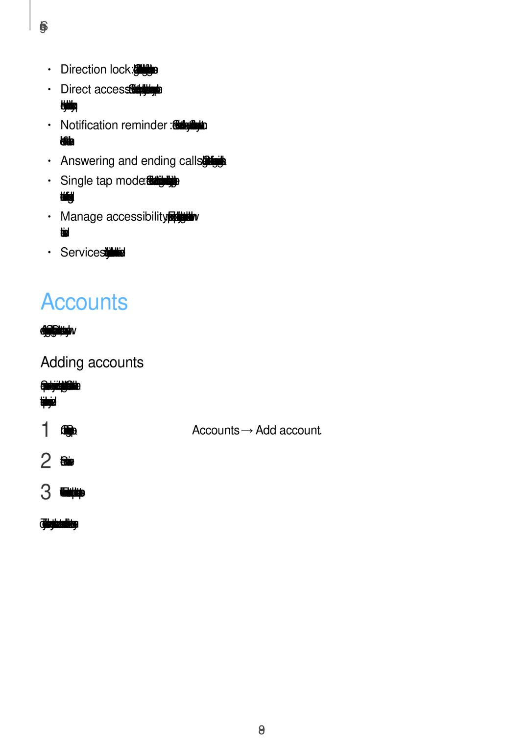 Samsung SM-A800FZWEXXV, SM-A800FZDEKSA, SM-A800FZDEXXV manual Accounts, Adding accounts 