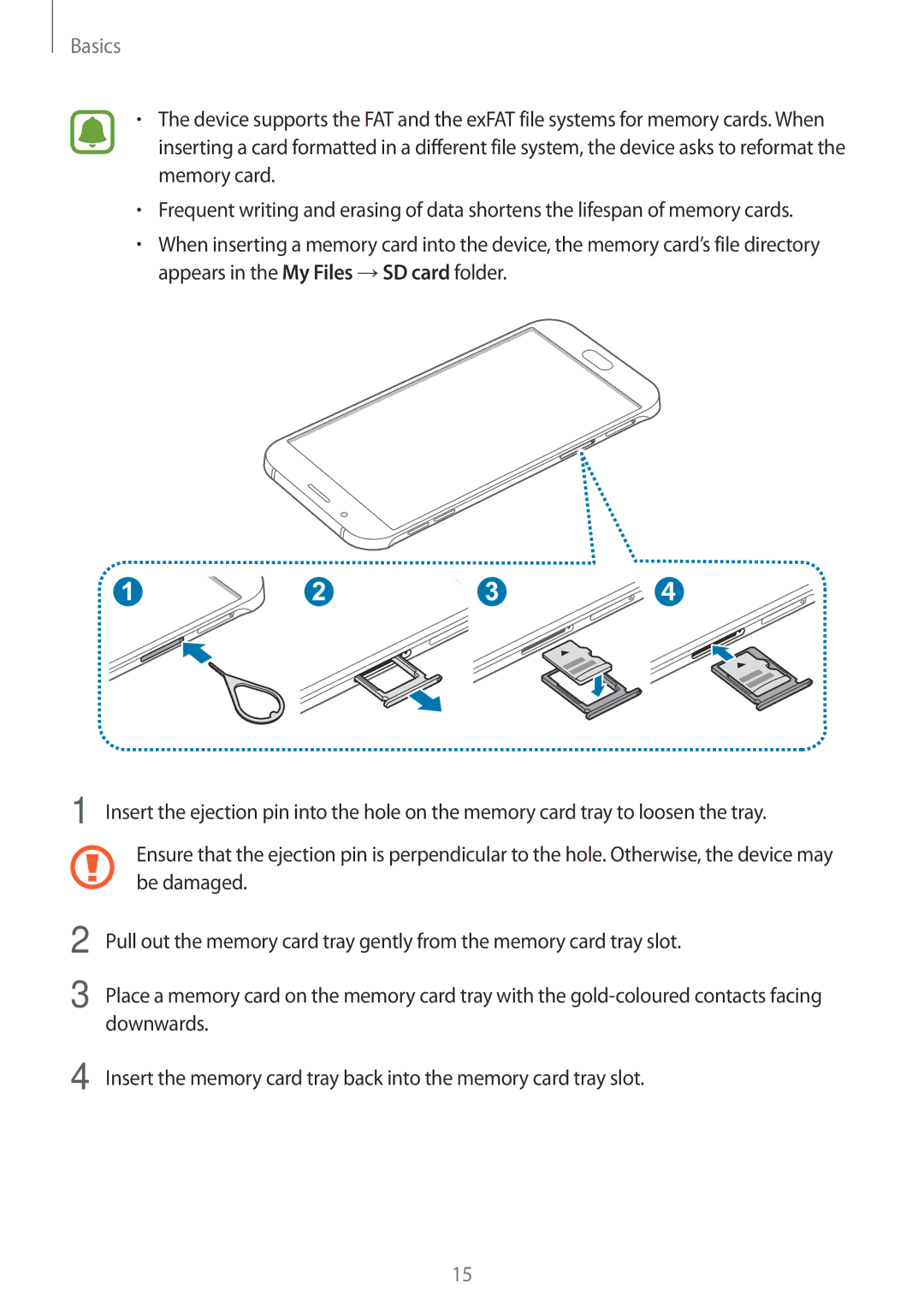 Samsung SM-A800FZDEKSA, SM-A800FZDEXXV, SM-A800FZWEXXV manual Basics 