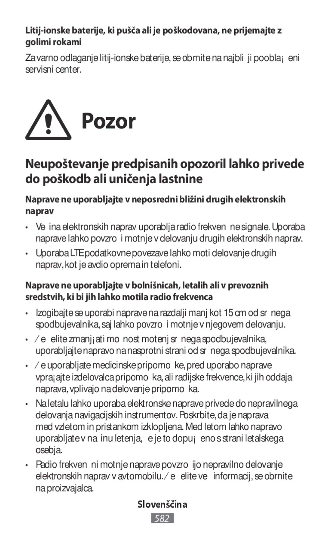 Samsung SM-T330NZWAKSA, SM-A800FZDEKSA, SM-A800FZDEXXV, SM-A800FZWEXXV, SM-T331NYKASER, SM-T331NZWASER manual Pozor 