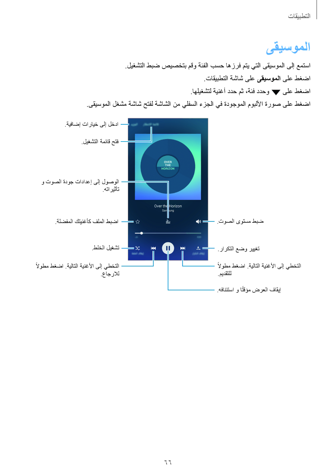 Samsung SM-A800IZWEKSA, SM-A800IZDEKSA, SM-A800IZKEKSA manual ىقيسوملا 