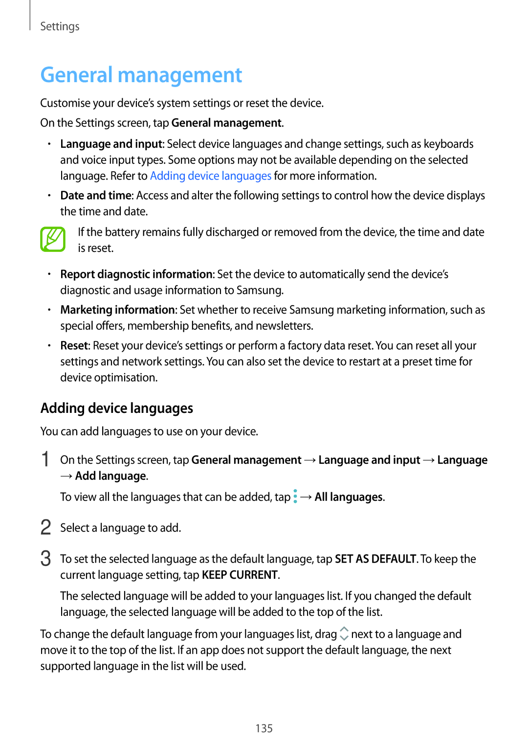 Samsung SM-A810FZSDKSA, SM-A810FZDDKSA, SM-A810FZBDKSA manual General management, Adding device languages, → Add language 