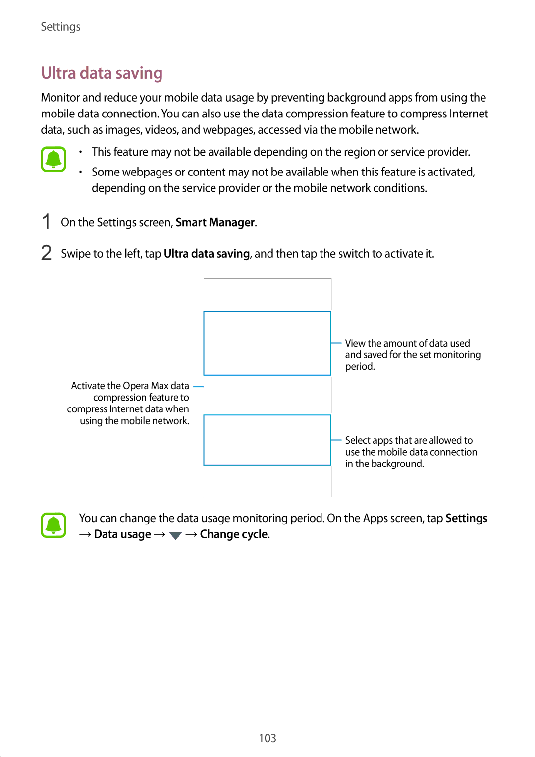 Samsung SM-A910FZDDXXV manual Ultra data saving 