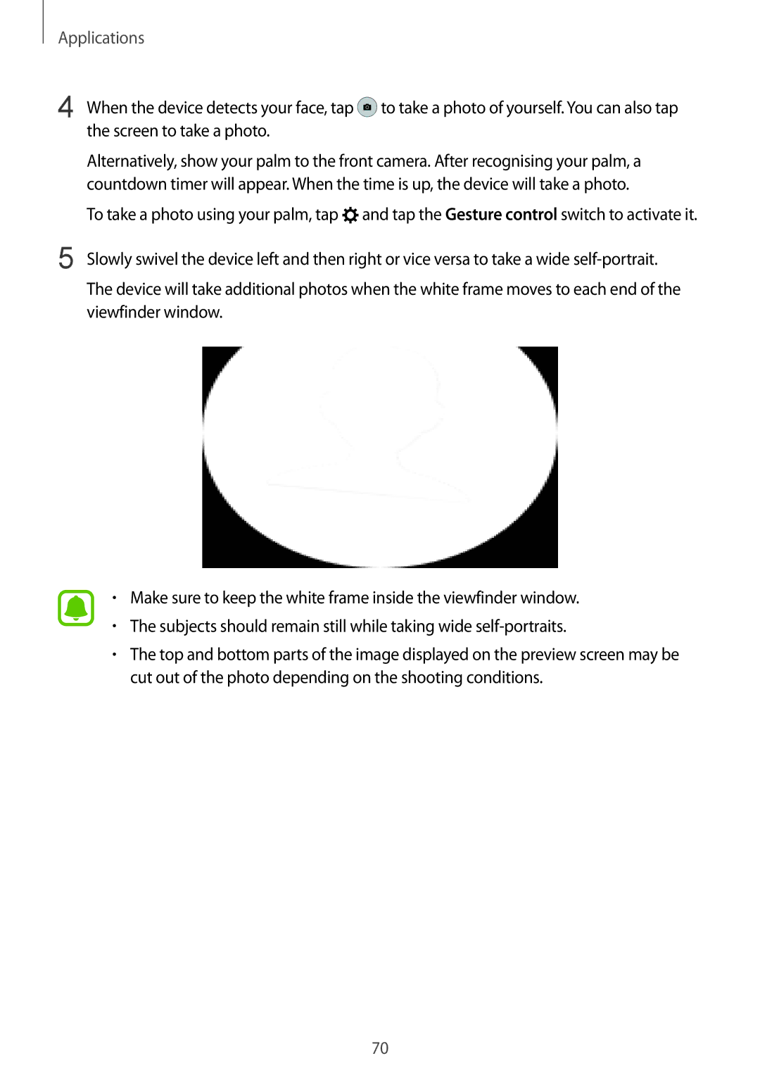 Samsung SM-A910FZDDXXV manual Screen to take a photo 