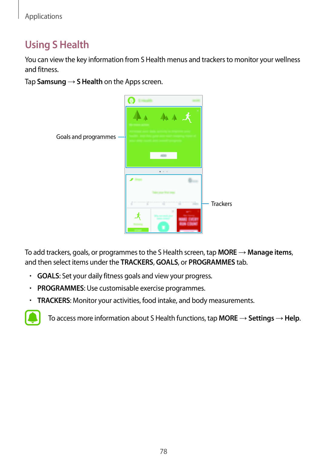 Samsung SM-A910FZDDXXV manual Using S Health 