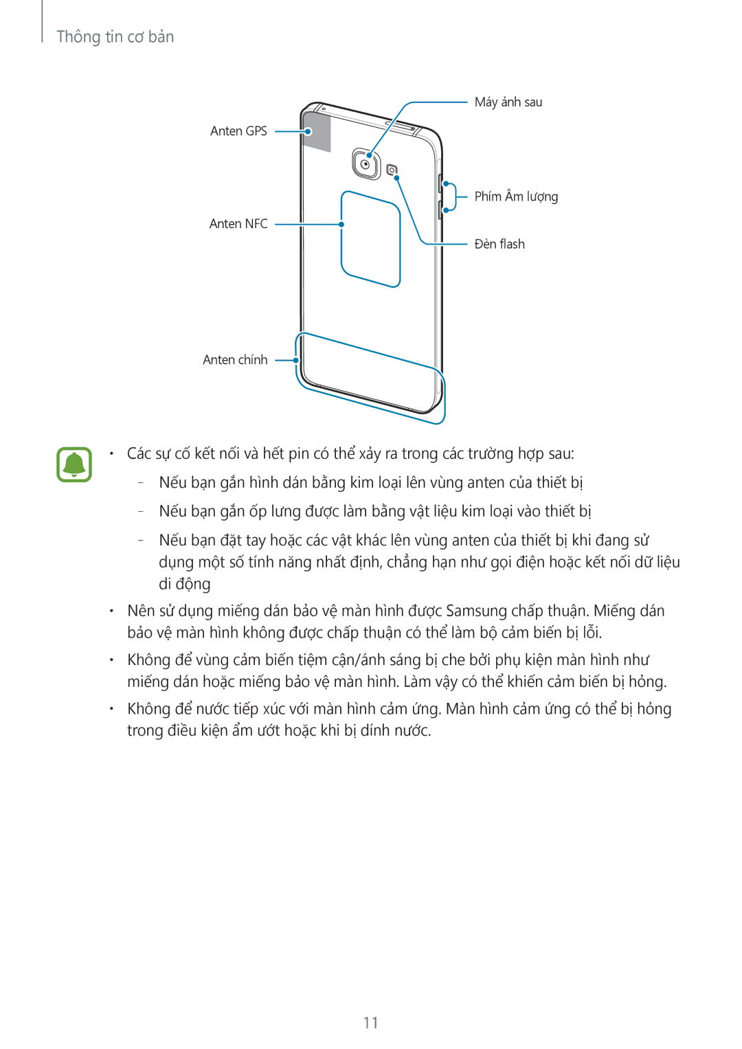 Samsung SM-A910FZDDXXV manual Thông tin cơ bản 