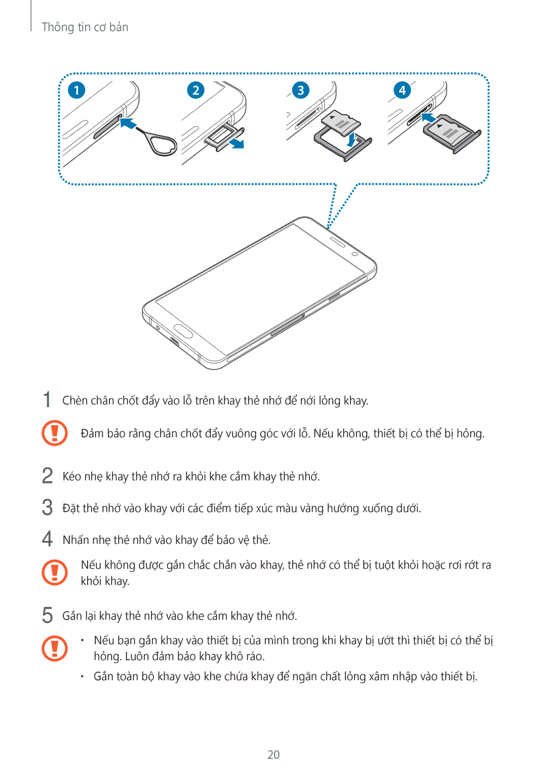 Samsung SM-A910FZDDXXV manual Thông tin cơ bản 