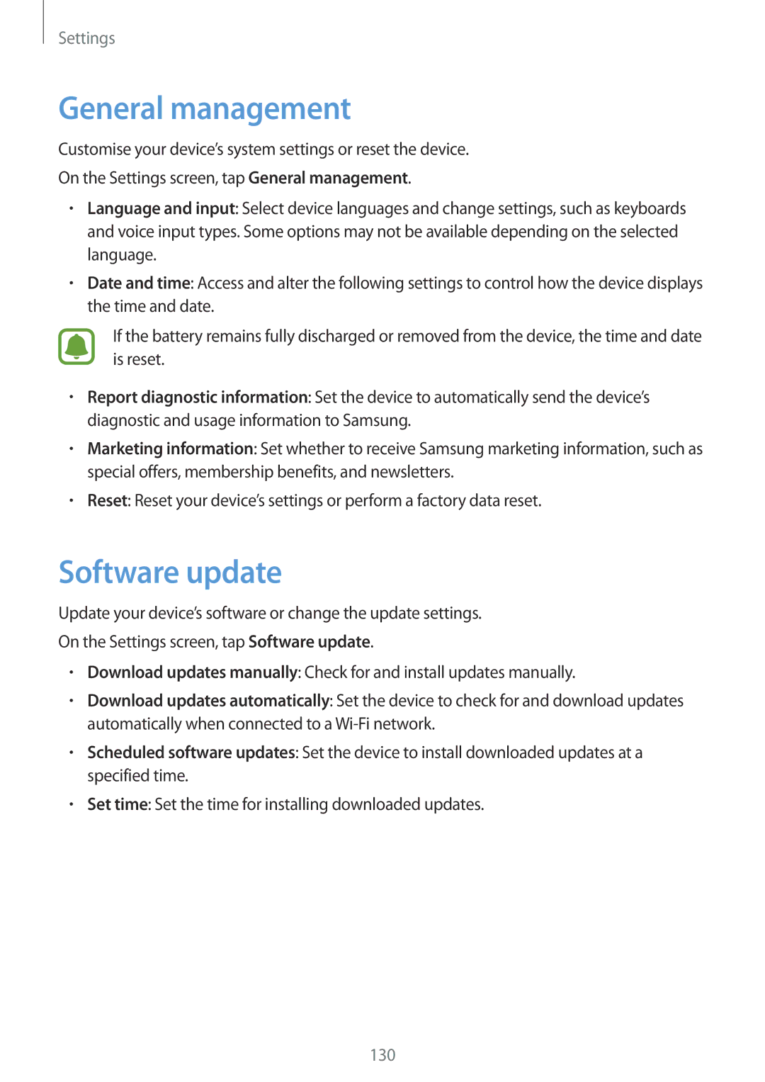 Samsung SM-A910FZDDXXV manual General management, Software update 