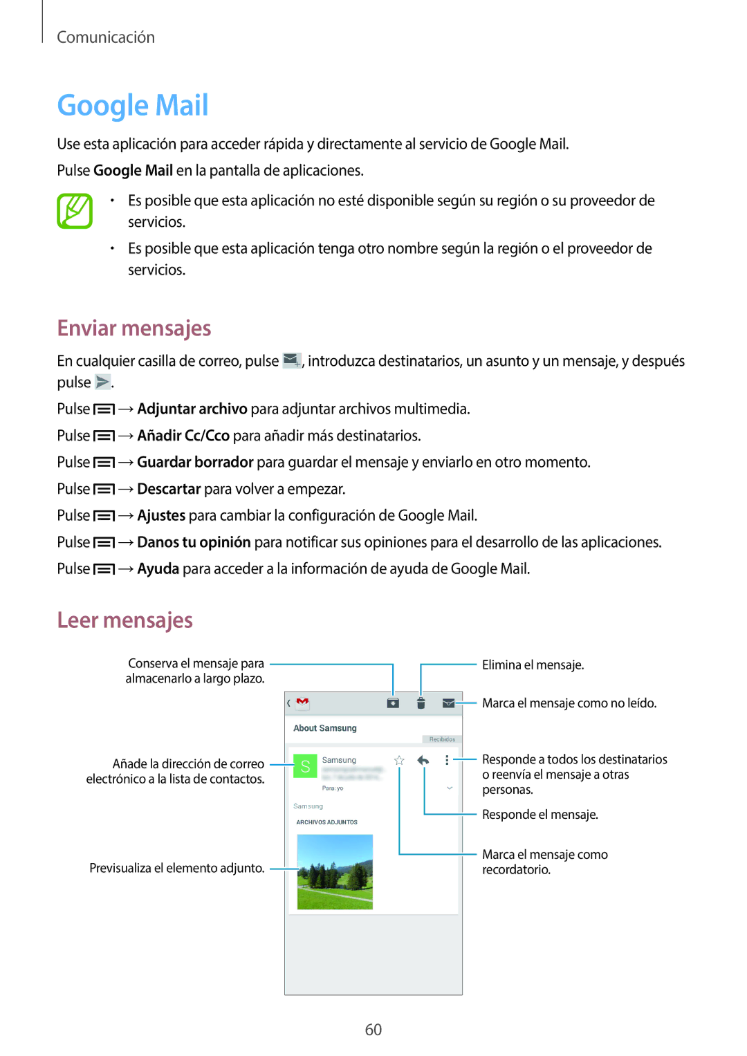 Samsung SM-C1010ZKAPHE, SM-C1010ZWAPHE manual Google Mail 