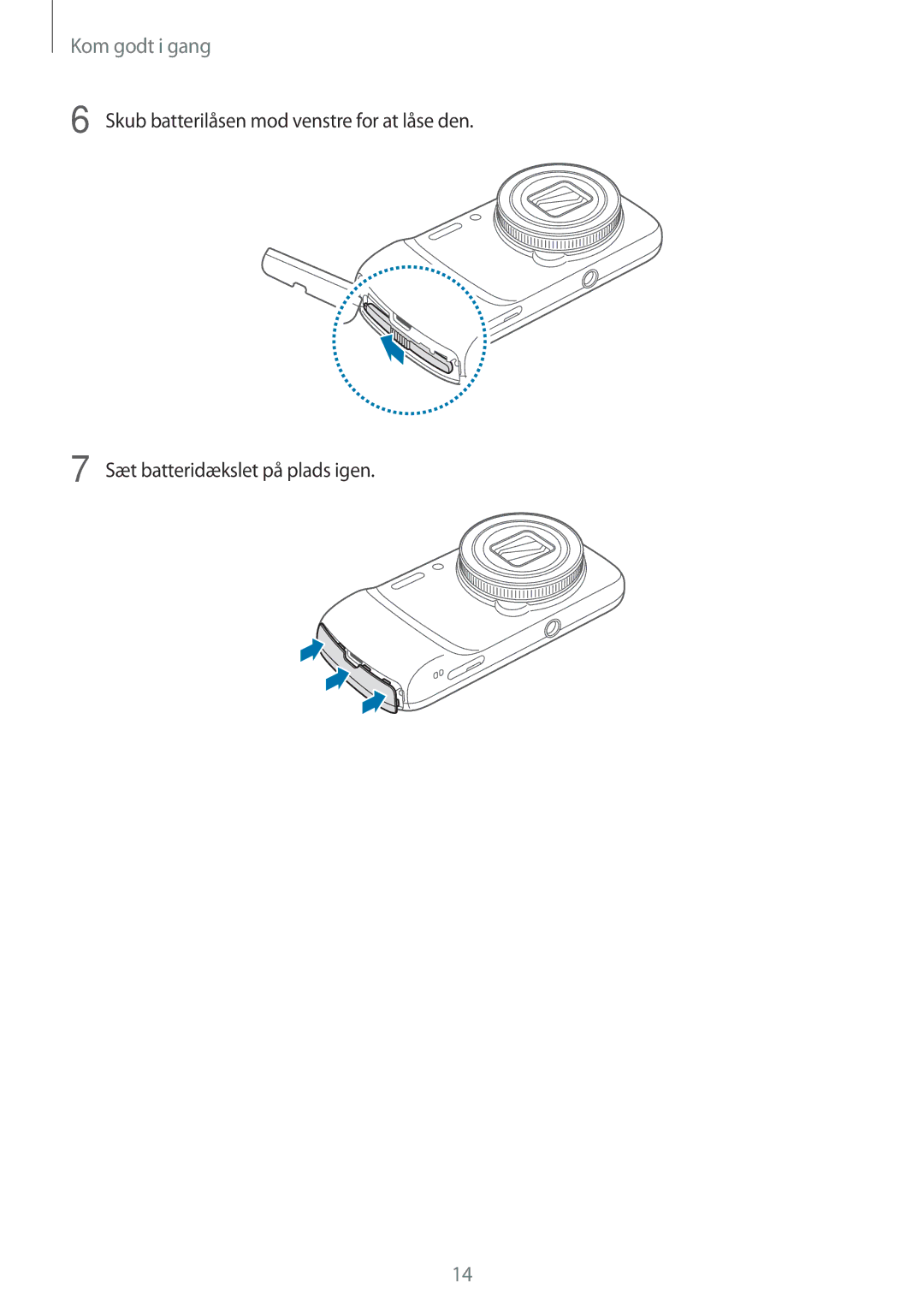 Samsung SM-C1010ZWANEE, SM-C1010ZKANEE manual Kom godt i gang 